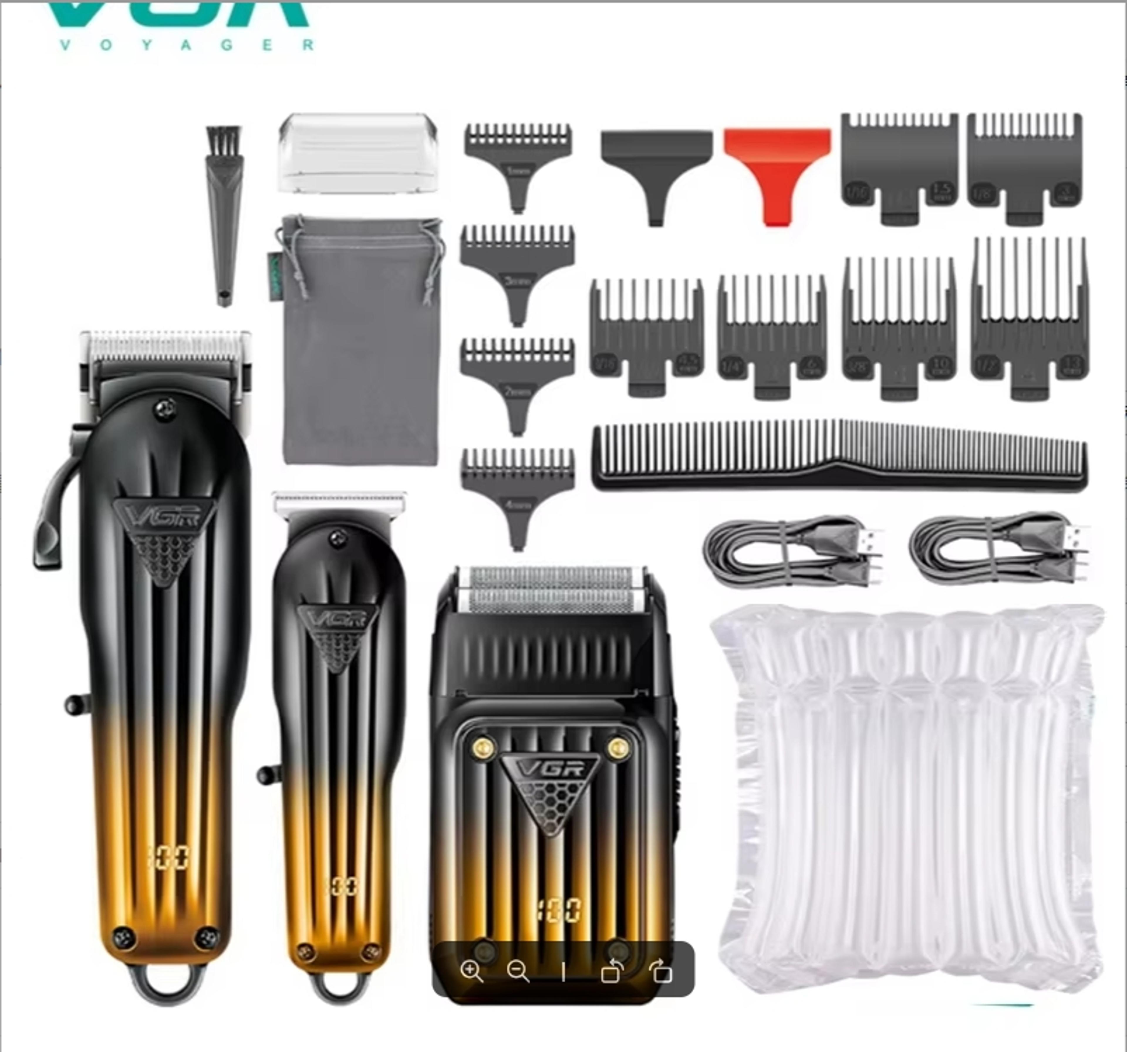 Professional Hair Clipper  Barber Clipper Set Rechargeable Grooming Kit 5