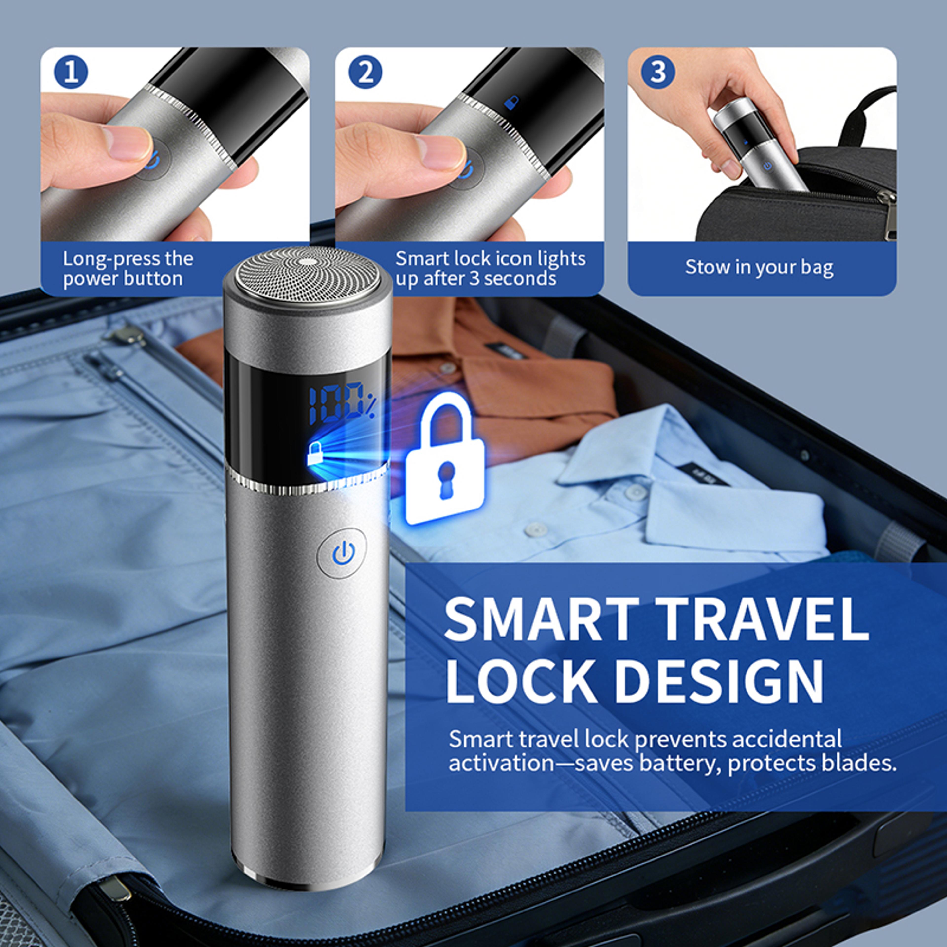 Mini Portable Electric Shaver For Men Waterproof USB Rechargeable Travel Razor 1