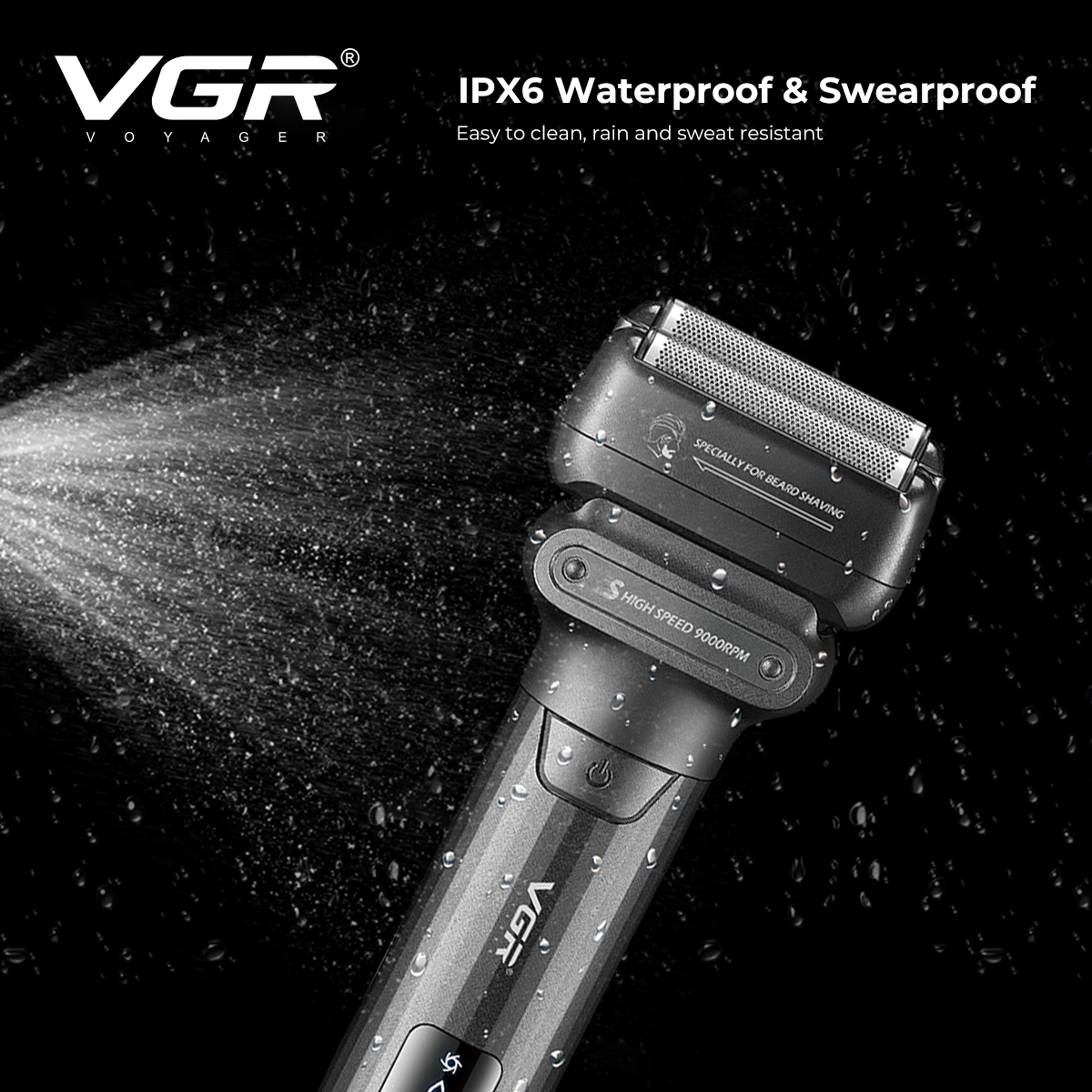 Electric Foil Shaver For Men Waterproof Cordless Beard Trimmer With LED Display 2