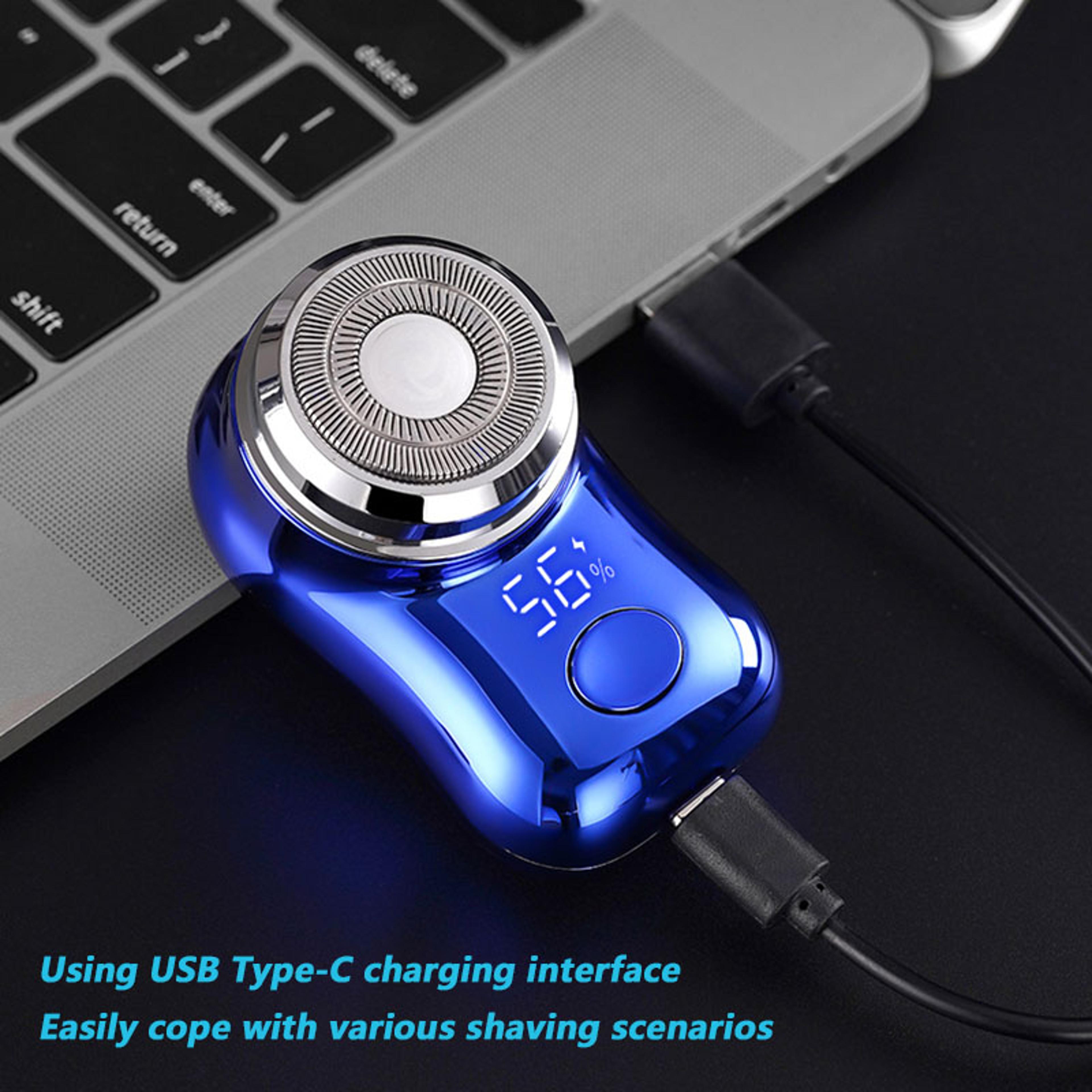 Portable Mini Electric Shaver For Men With Type C Charging  Digital Display Travel Razor 2