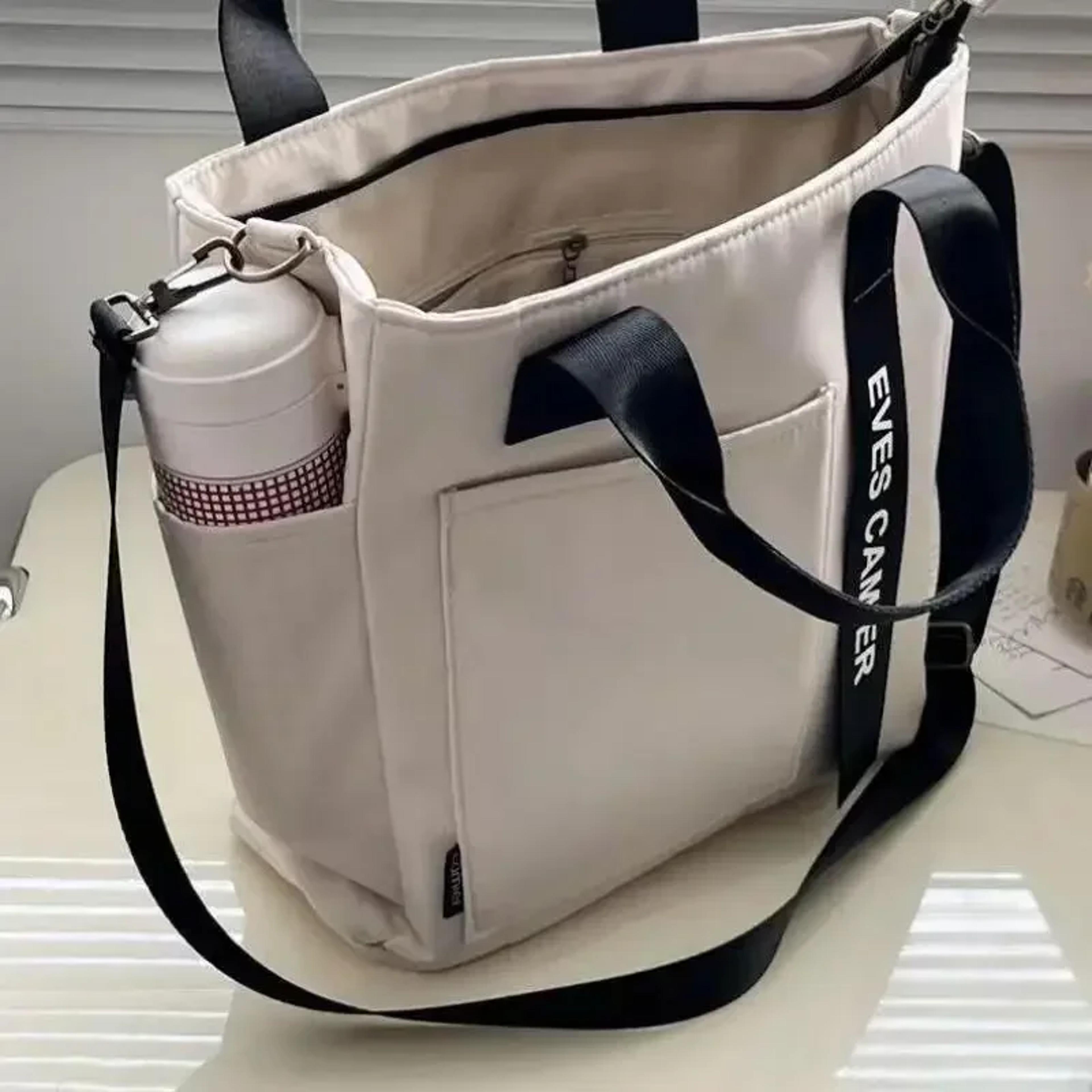 Waterproof Nylon Tote Bag Large Capacity Shoulder Bag For Work School  Everyday Use 0