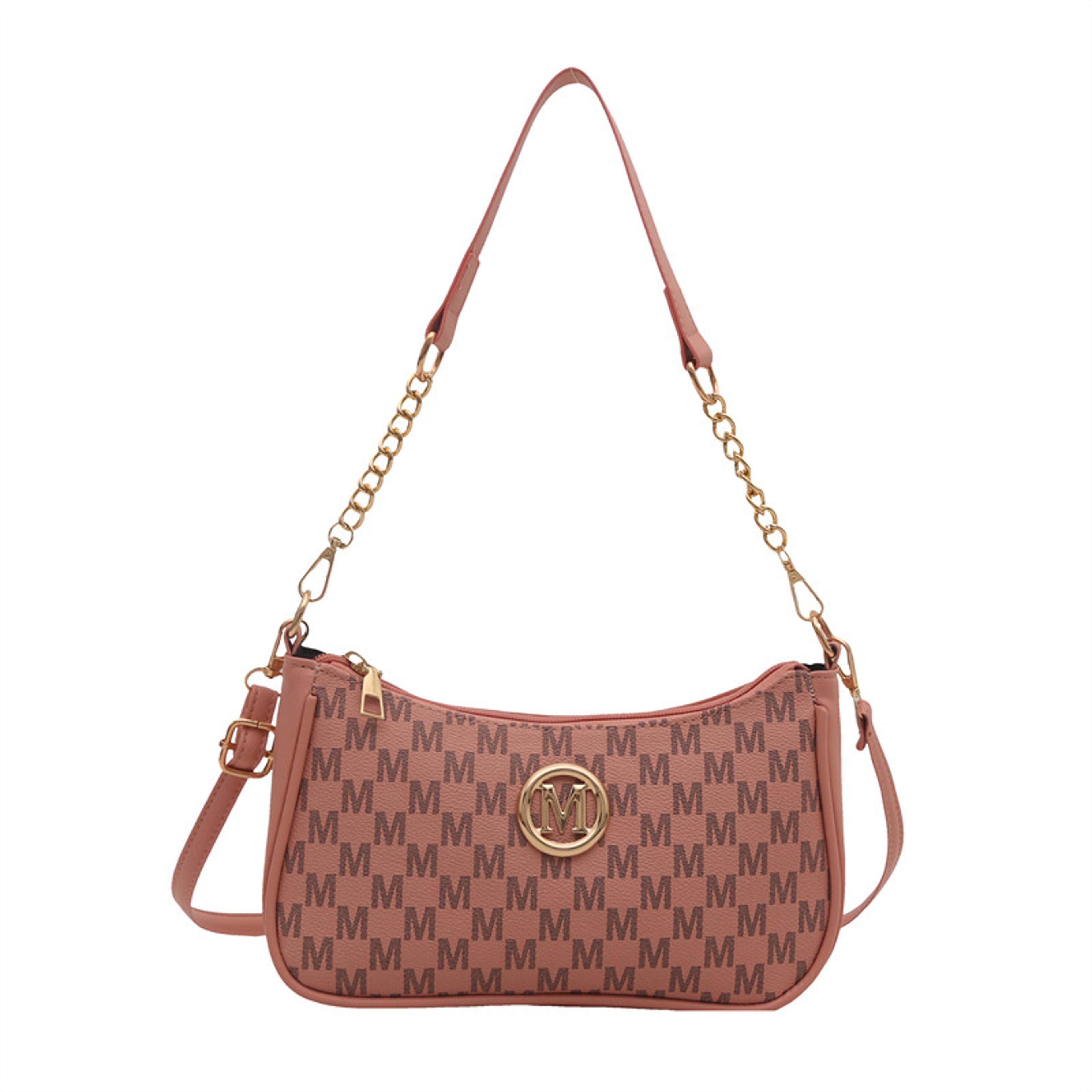 Vintage Crossbody Bag For Women With Gold M Accent PU Leather Shoulder Messenger Purse 7