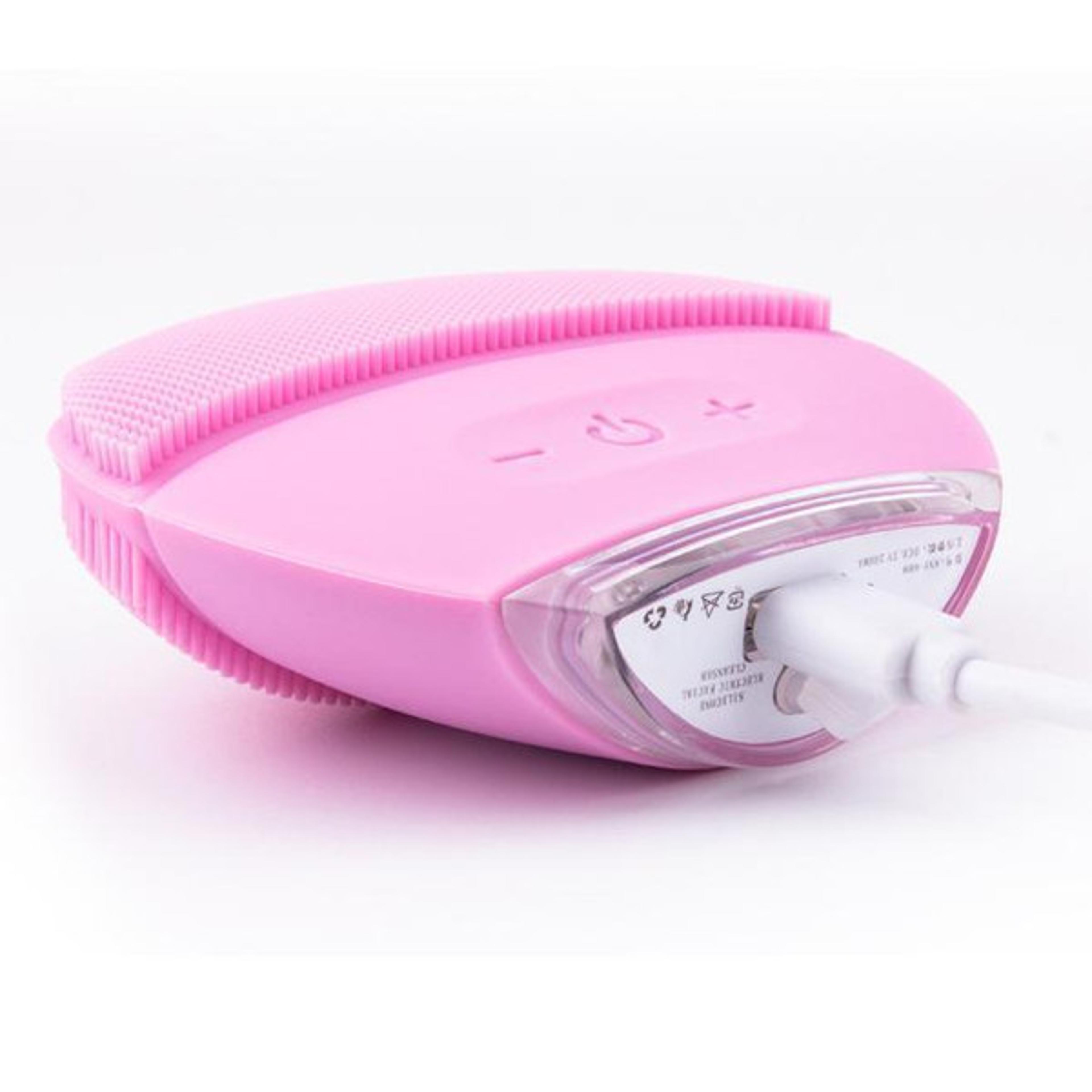Rechargeable Silicone Facial Cleaner Light Pink 1