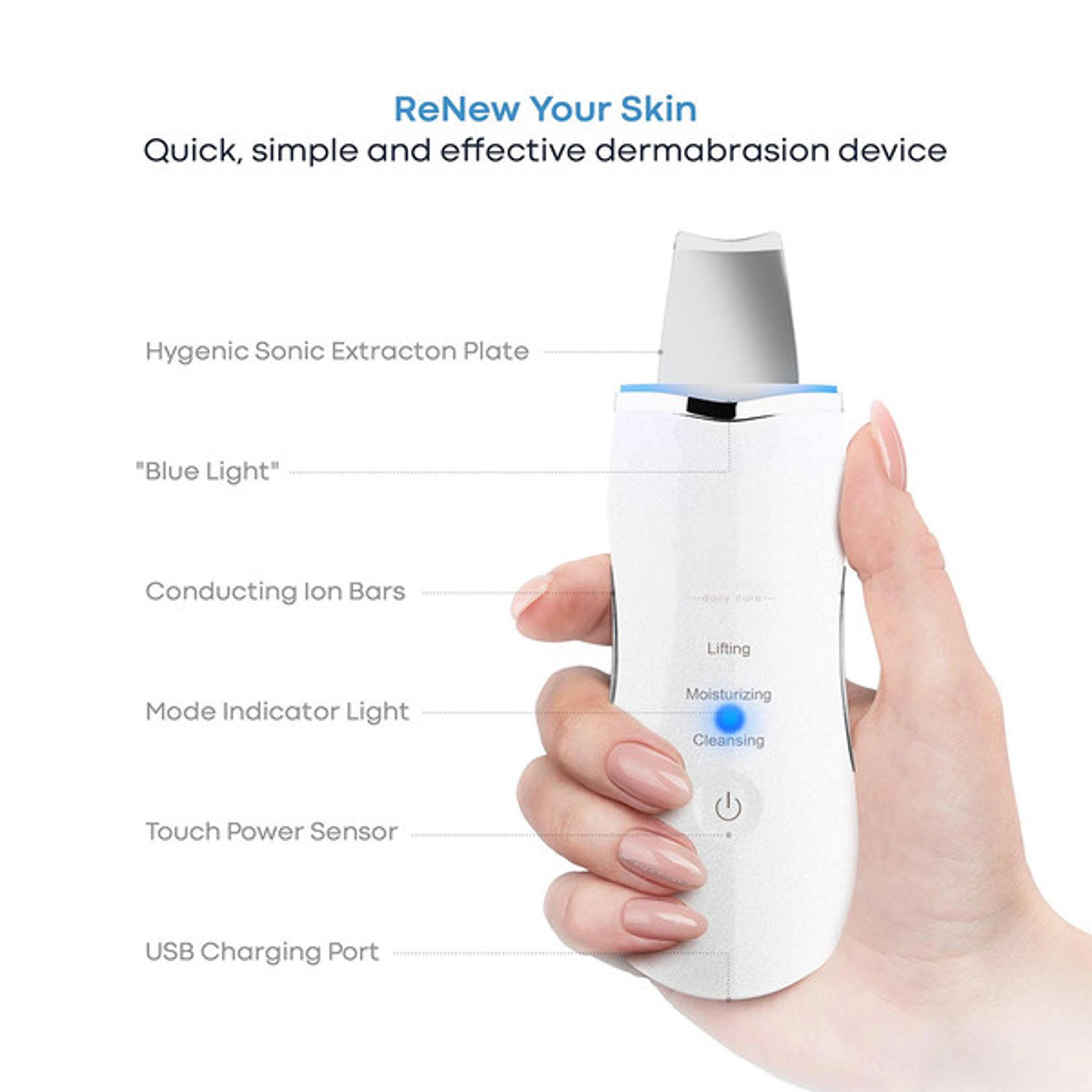 Derma Skin Scrubber Pen  White 3