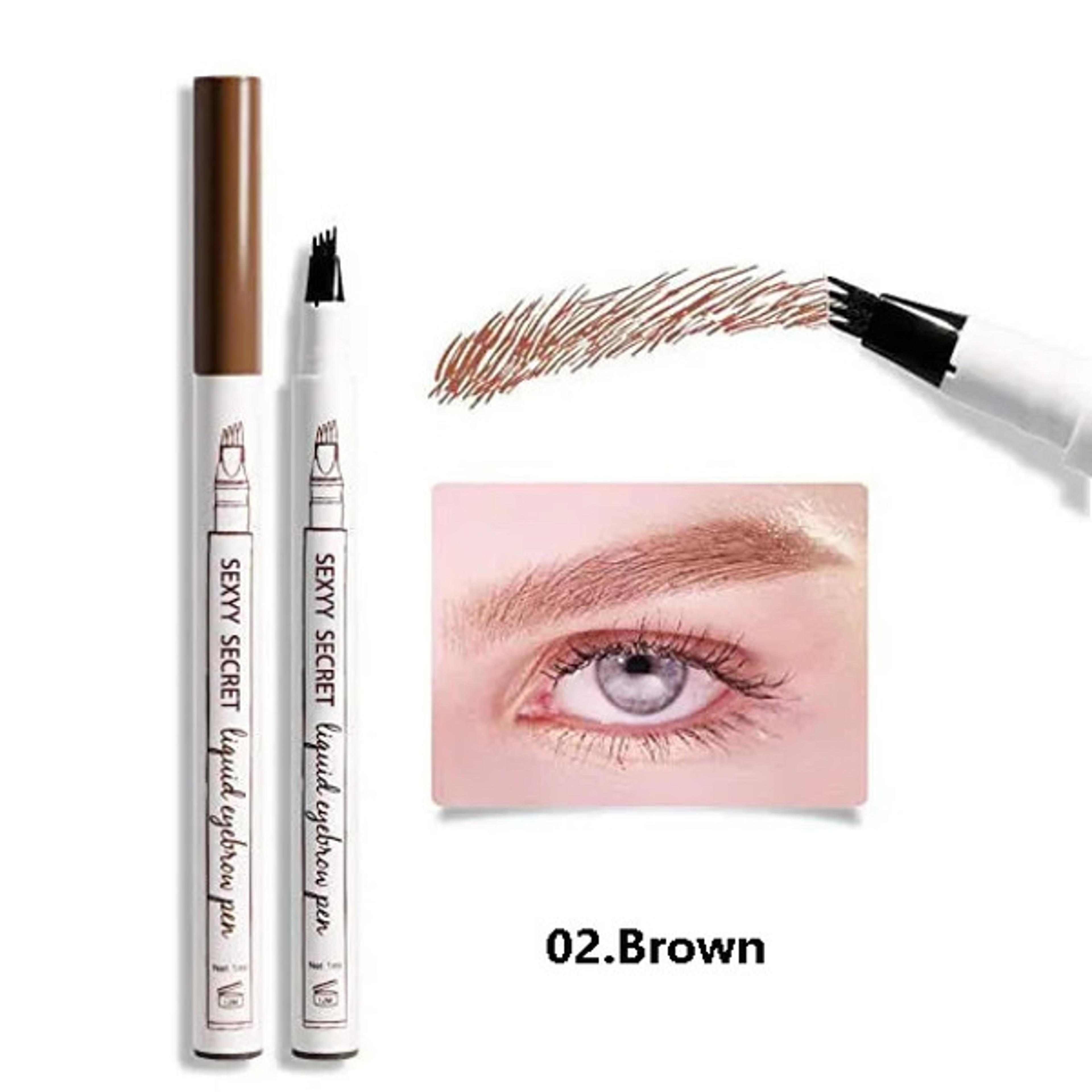 Flawless AllDay  Waterproof Microblading Pen for Perfect Brows SmudgeProof  Long Lasting Brown