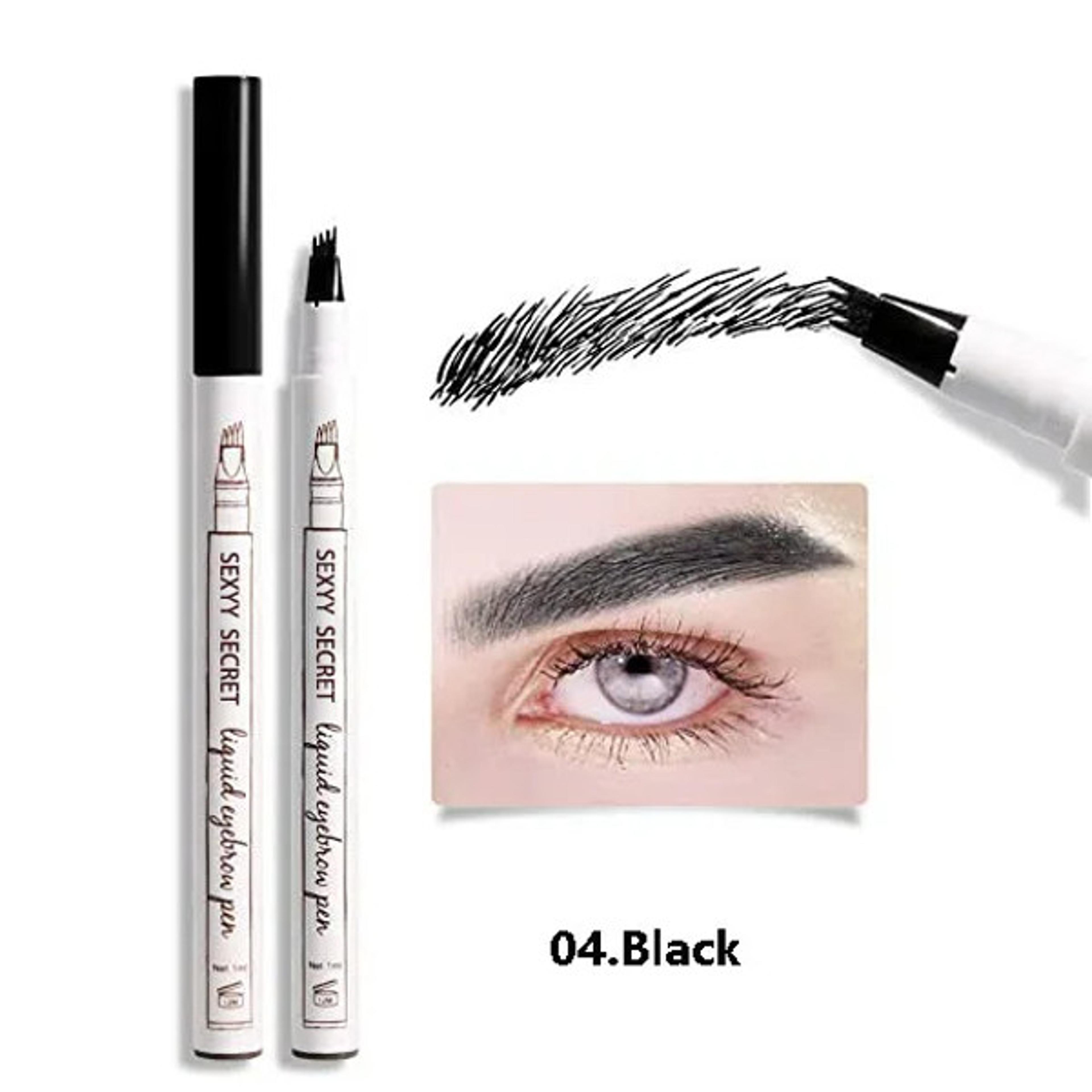 Flawless AllDay  Waterproof Microblading Pen for Perfect Brows SmudgeProof  Long Lasting Black