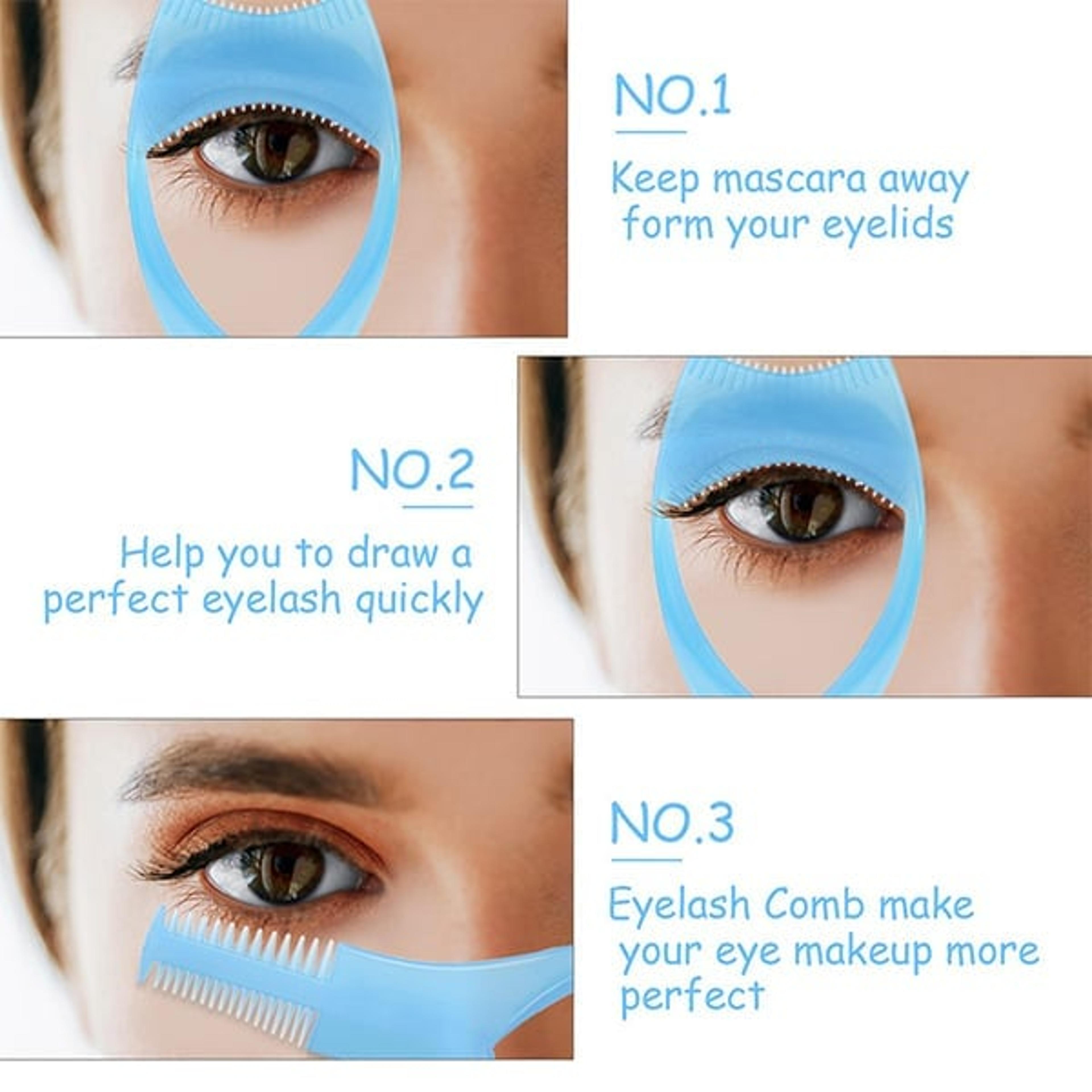 3 In 1 Eyelashes Tools Mascara Shield Applicator Guard NoMess Eye Makeup Easy To Use And Carry 3