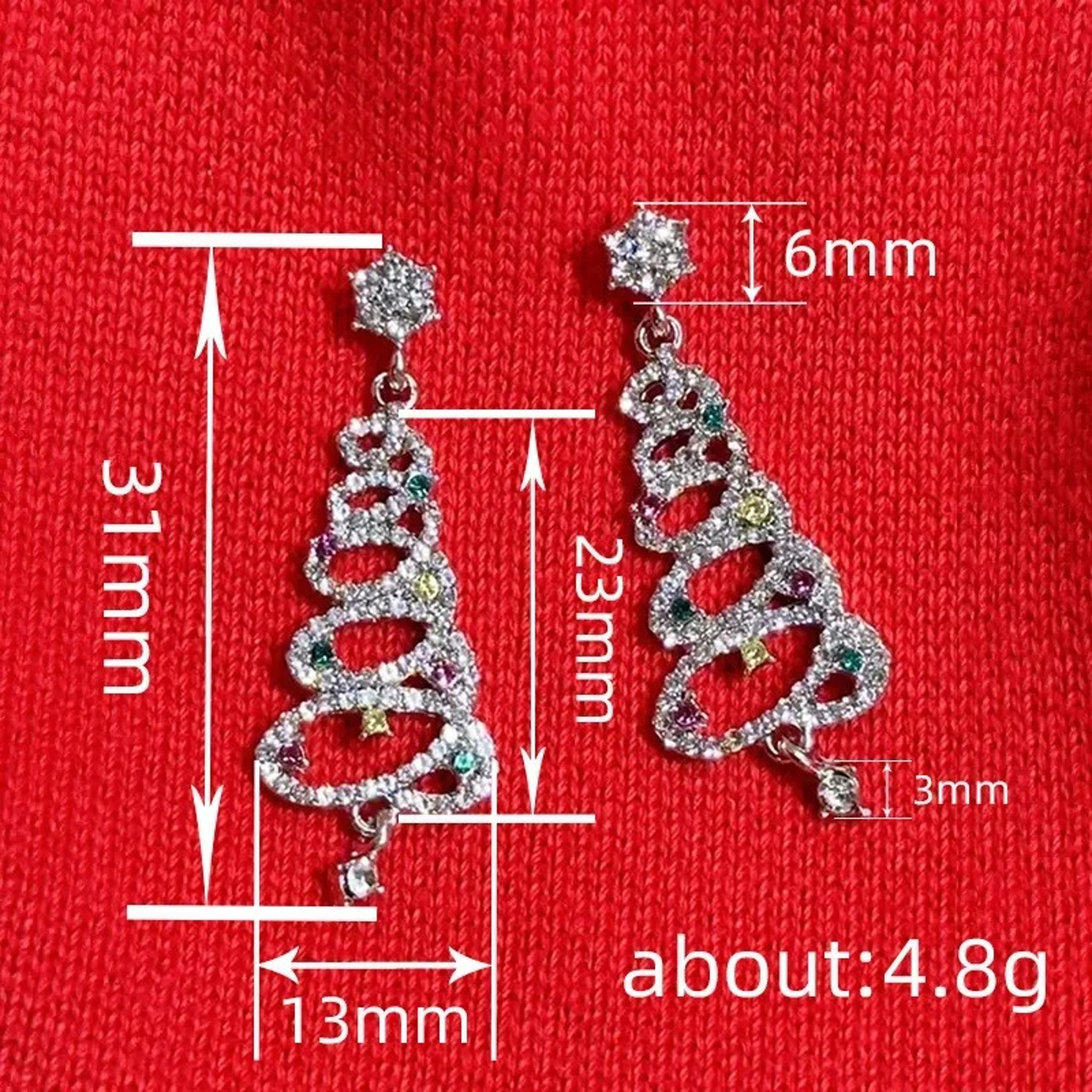 Festive Christmas Tree Earrings For Women  Vibrant  EyeCatching Holiday Jewelry 3