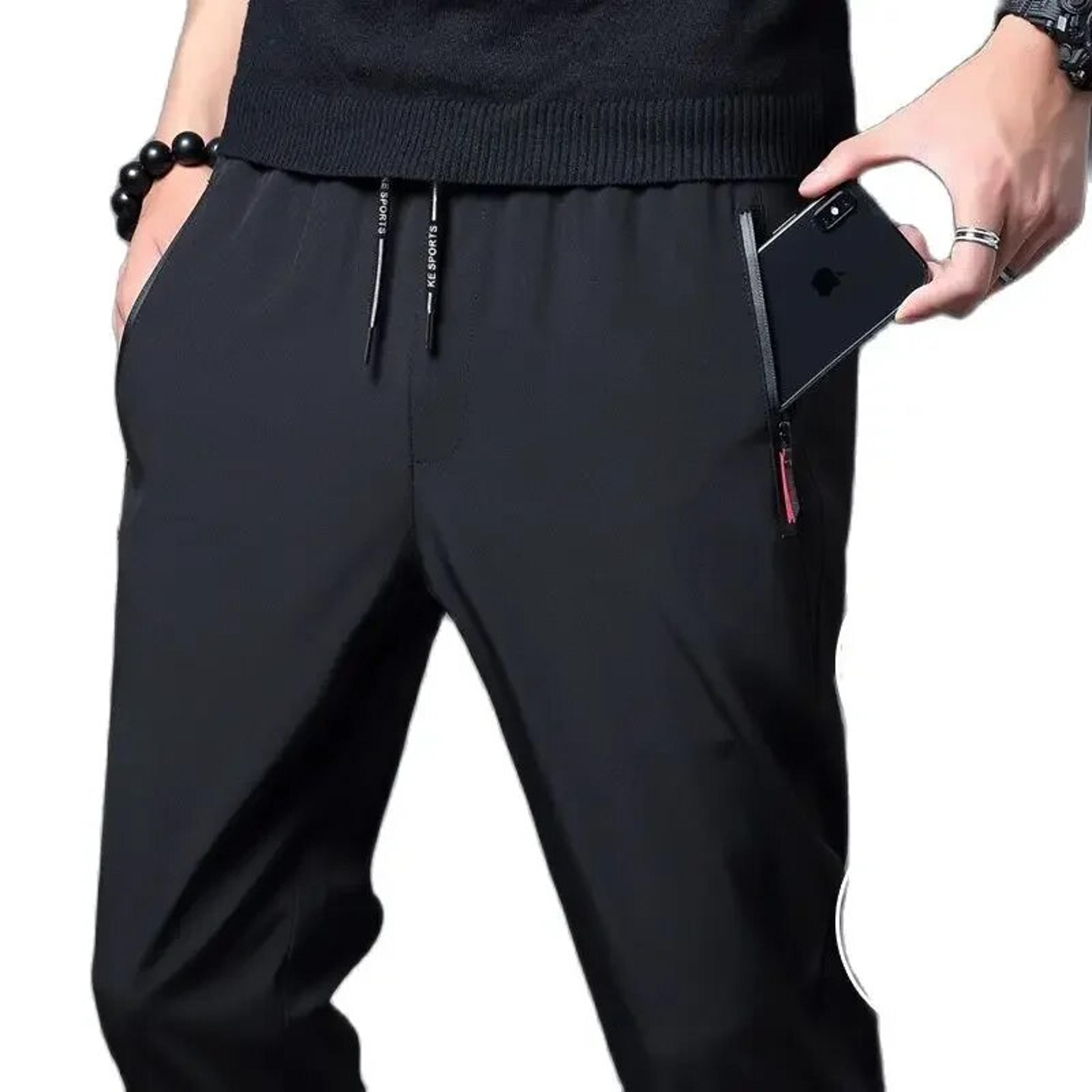 Stylish Mens Trousers with Elastic Waist