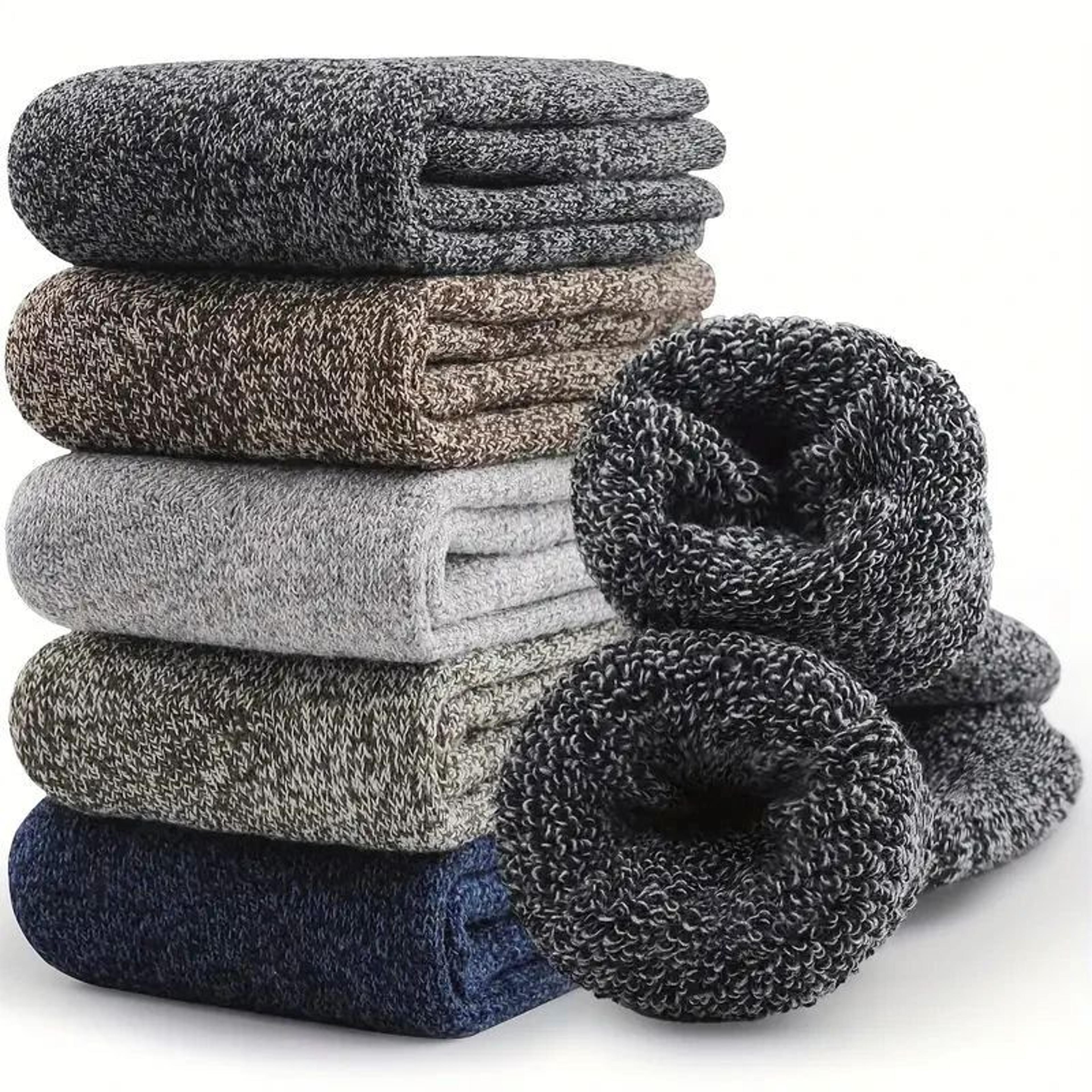 Winter Warm Thick Wool Socks For Men Merino Wool Slipper Socks With Towel Bottom Against Cold  Snow 0