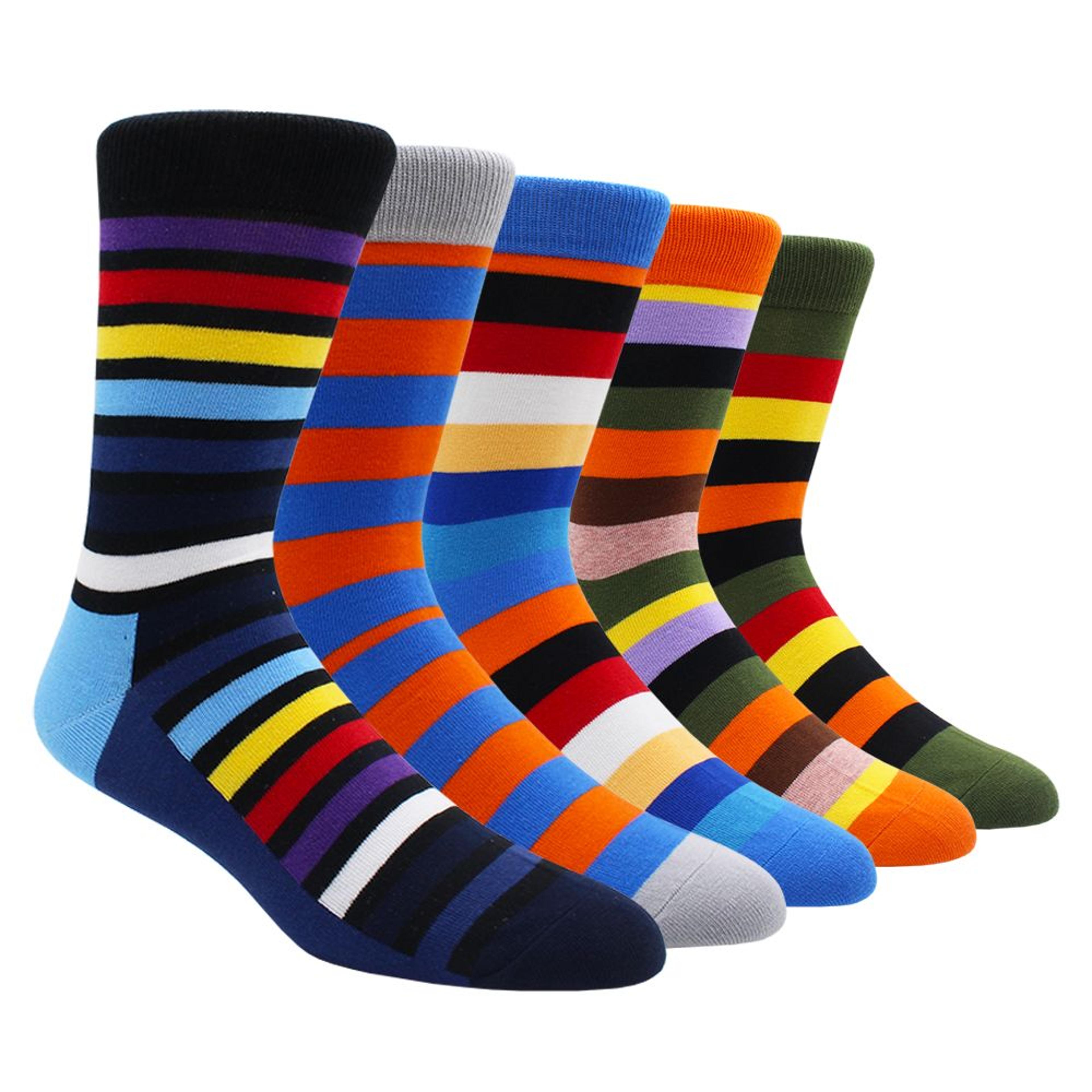 Mens Socks Soft And Breathable High Quality Cotton Black Classic Pattern Happy Gentleman Plus Size