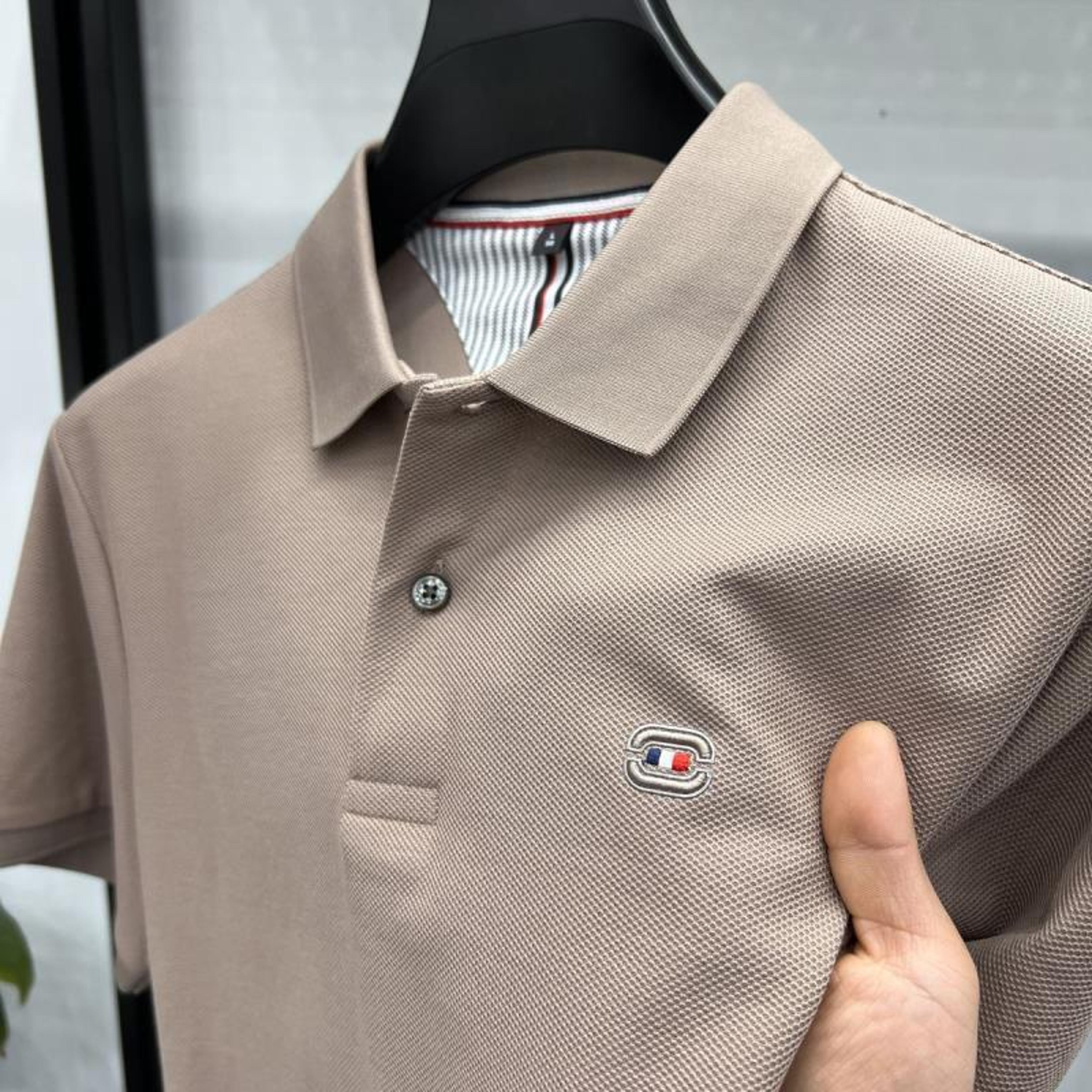 Plus Size Mens Cotton Polo Shirt  Loose Fit Casual Sports Top 1