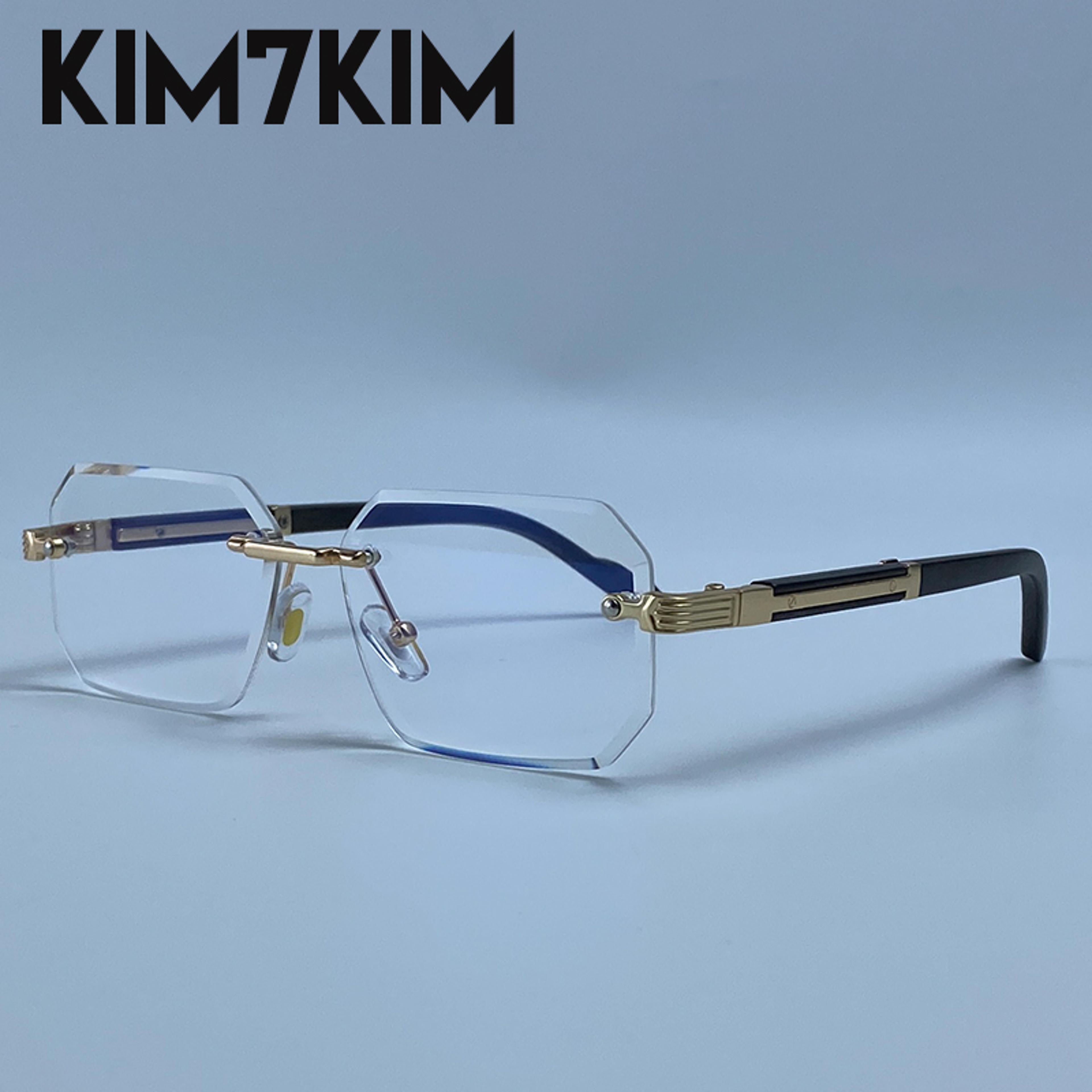 Luxury Rimless Rectangle Sunglasses For Men 6