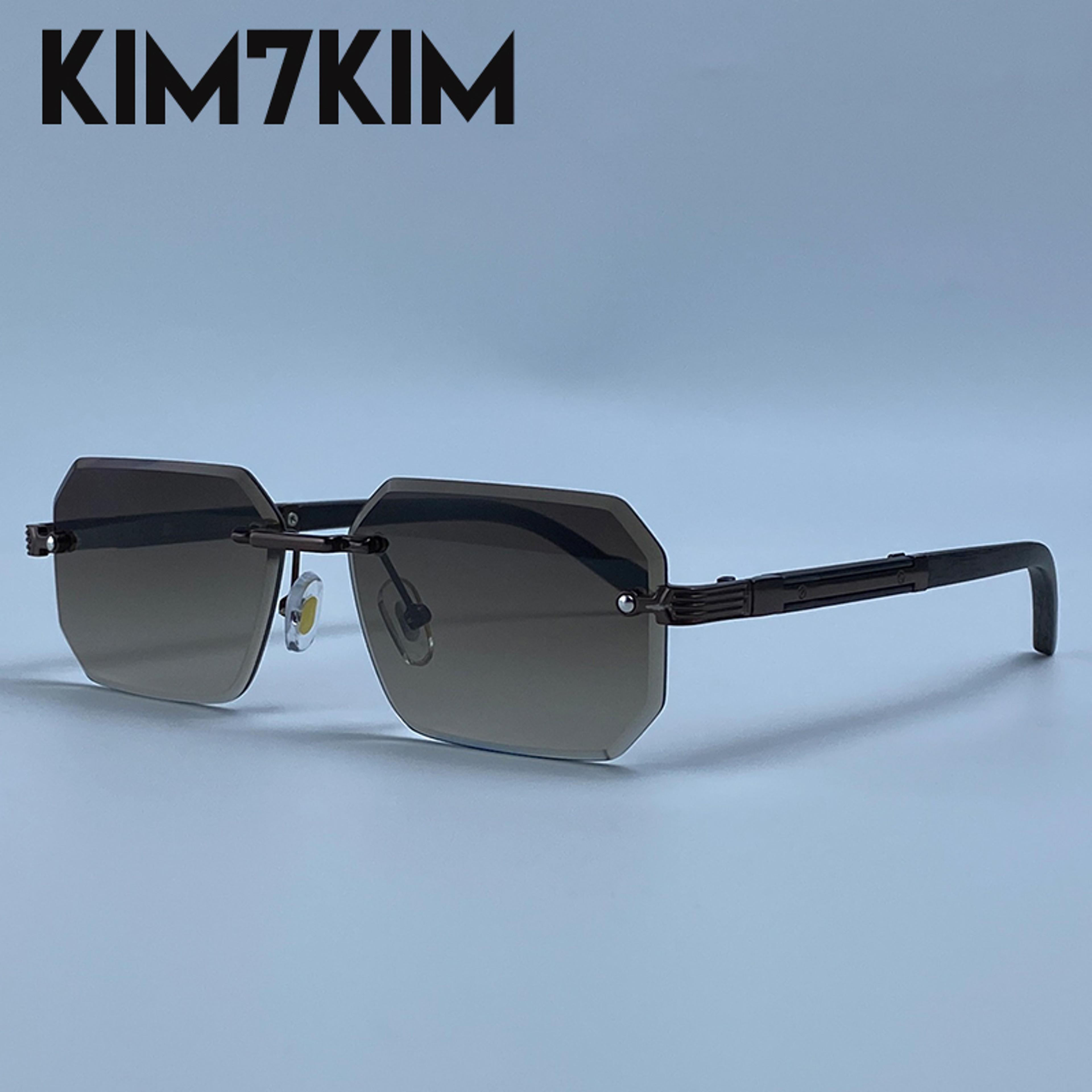 Luxury Rimless Rectangle Sunglasses For Men 9