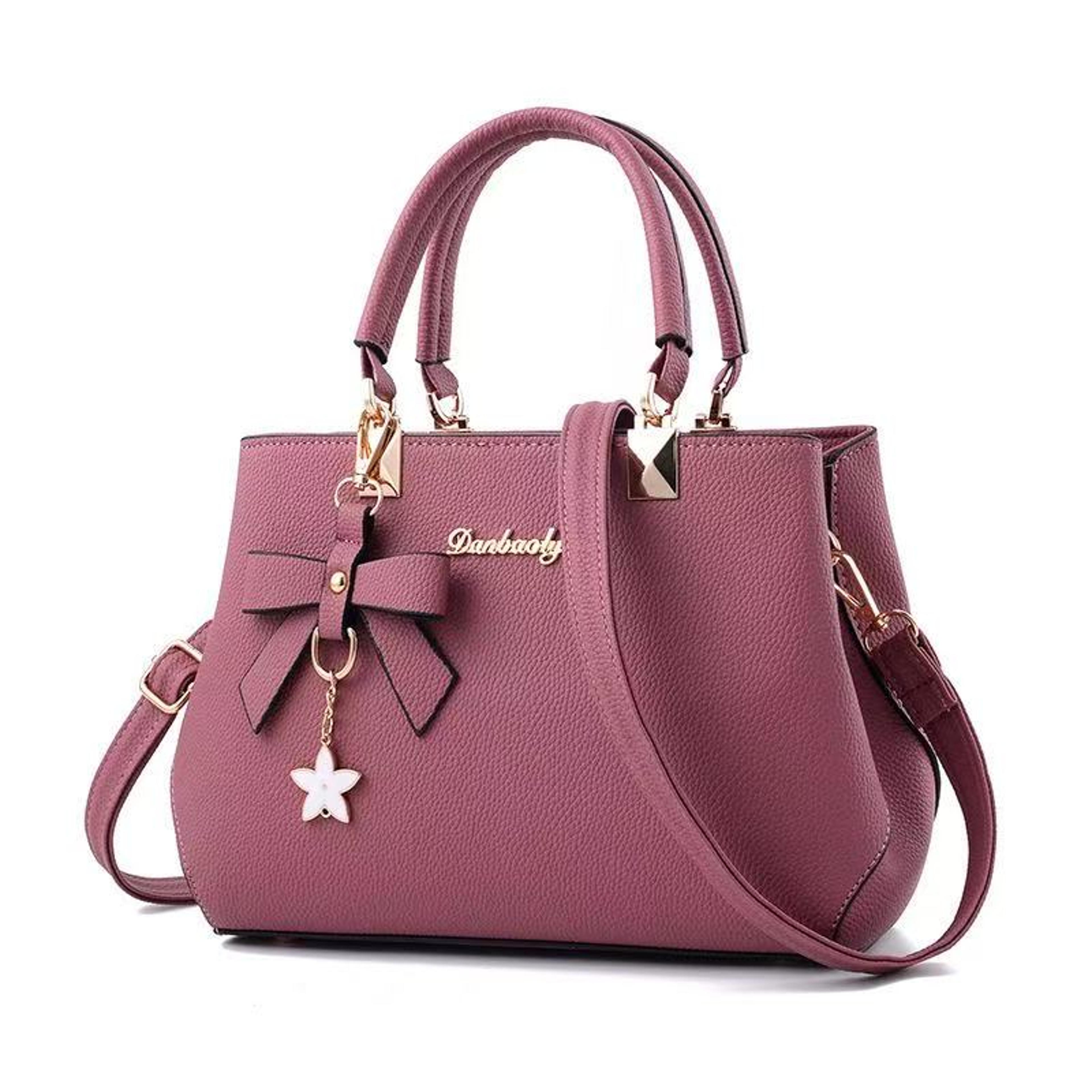 Chic Bow Shoulder Bag Elegant Large Capacity Women Messenger Tote 4