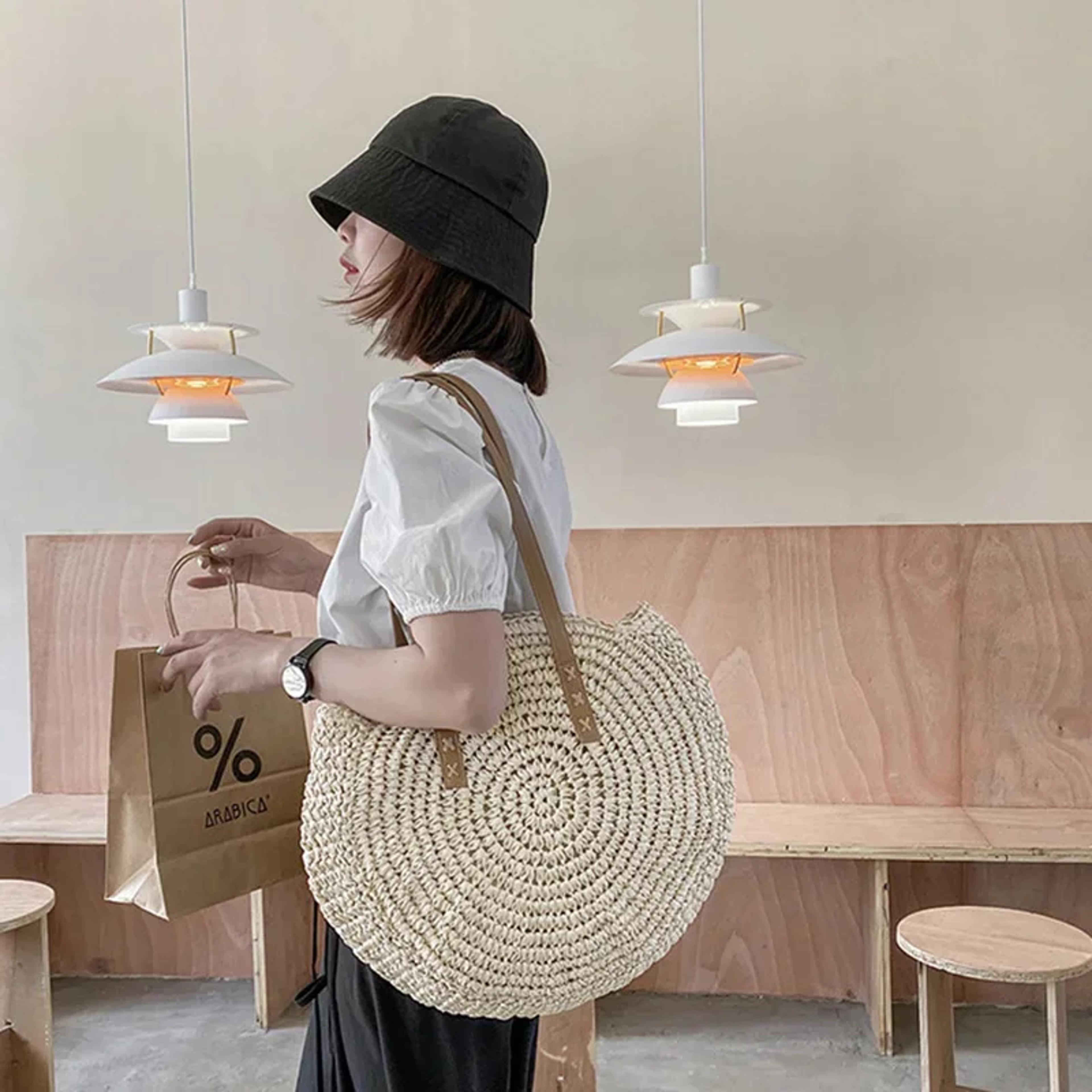 Seaside Breeze Large Straw Beach Bag Woven Summer Tote For Women 4