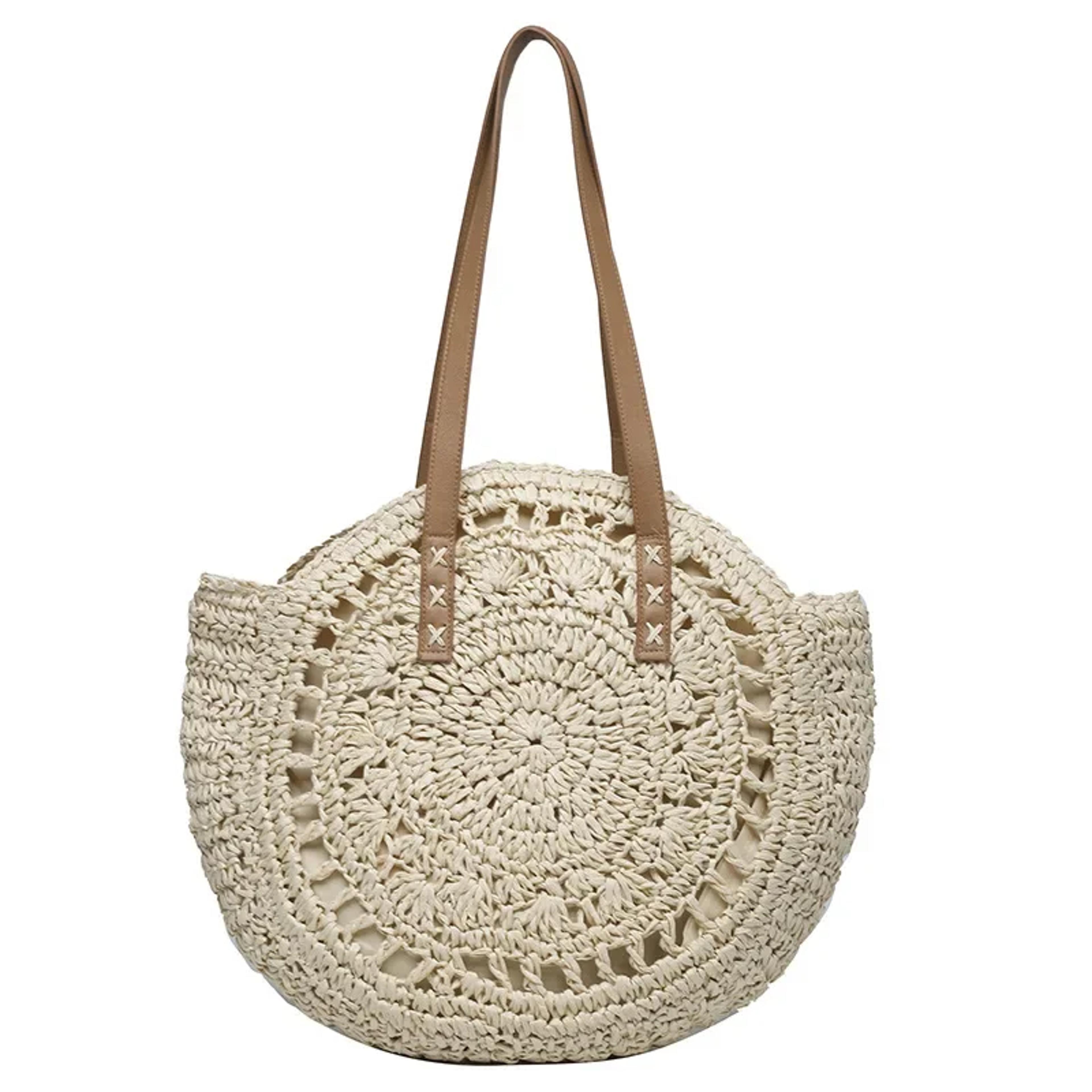 Seaside Breeze Large Straw Beach Bag Woven Summer Tote For Women 6