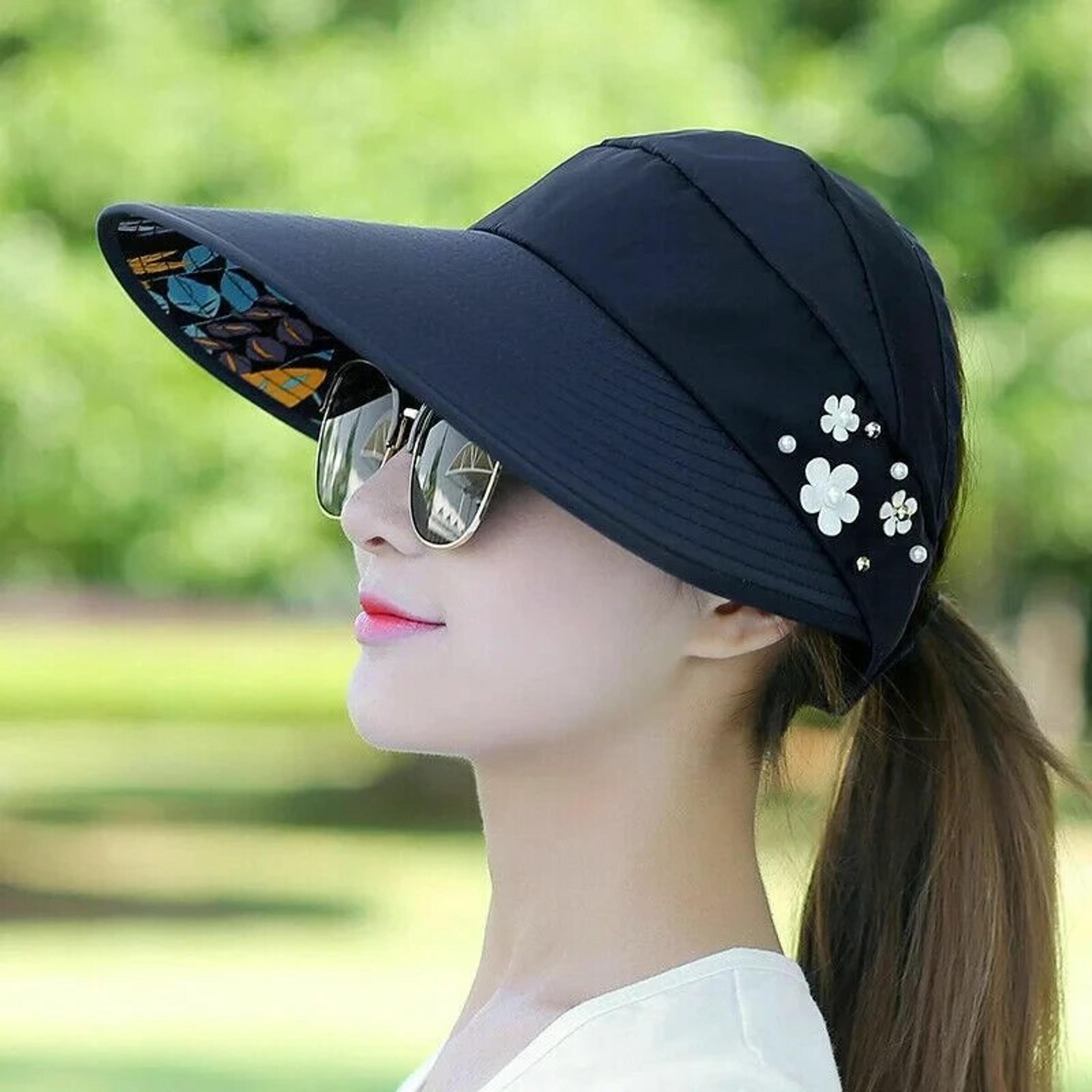 Serengeti Packable Straw Sun Hat  Wide Brim AntiUV Beach Visor For Women 9