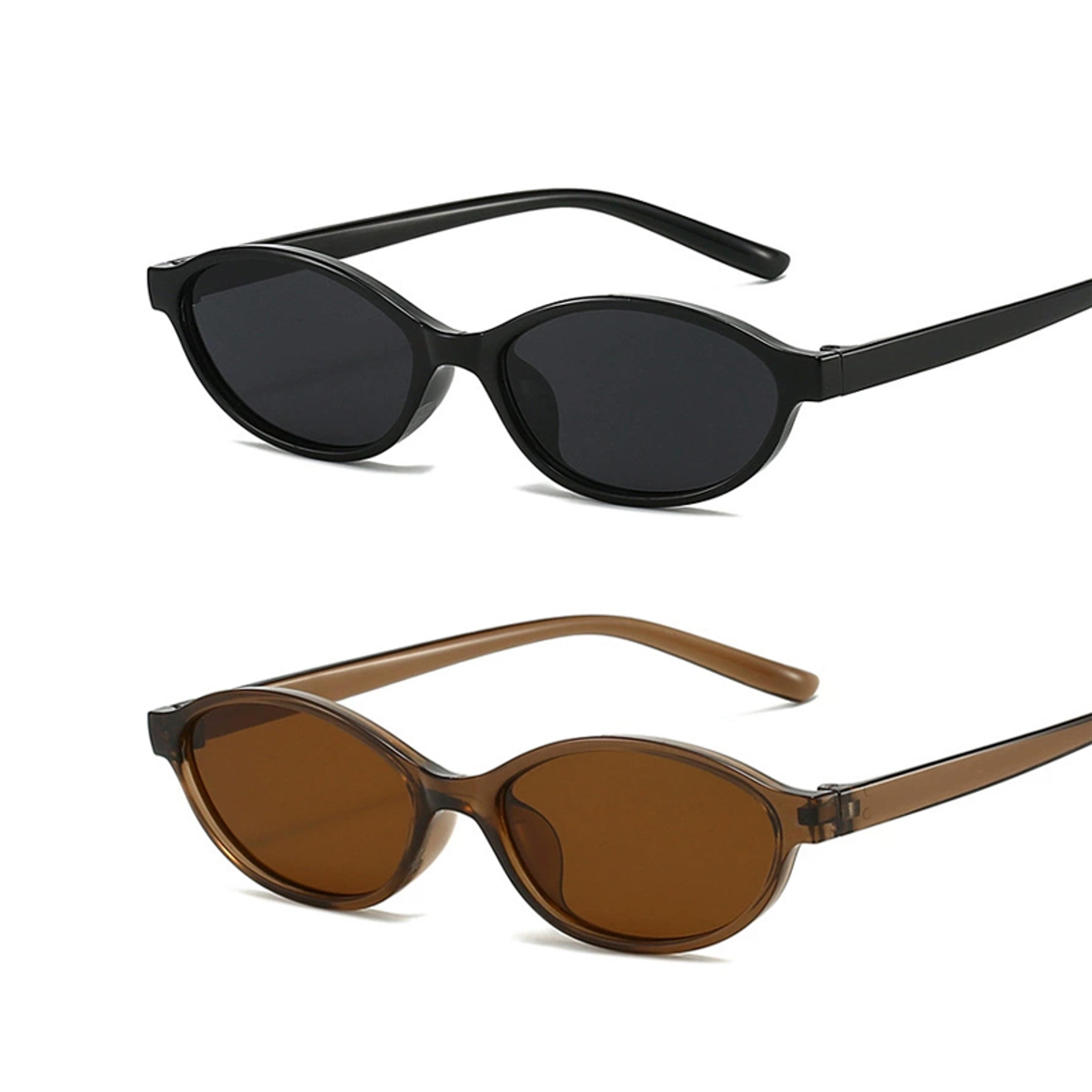retro oval cat eye sunglasses trendy small frame punk sunnies