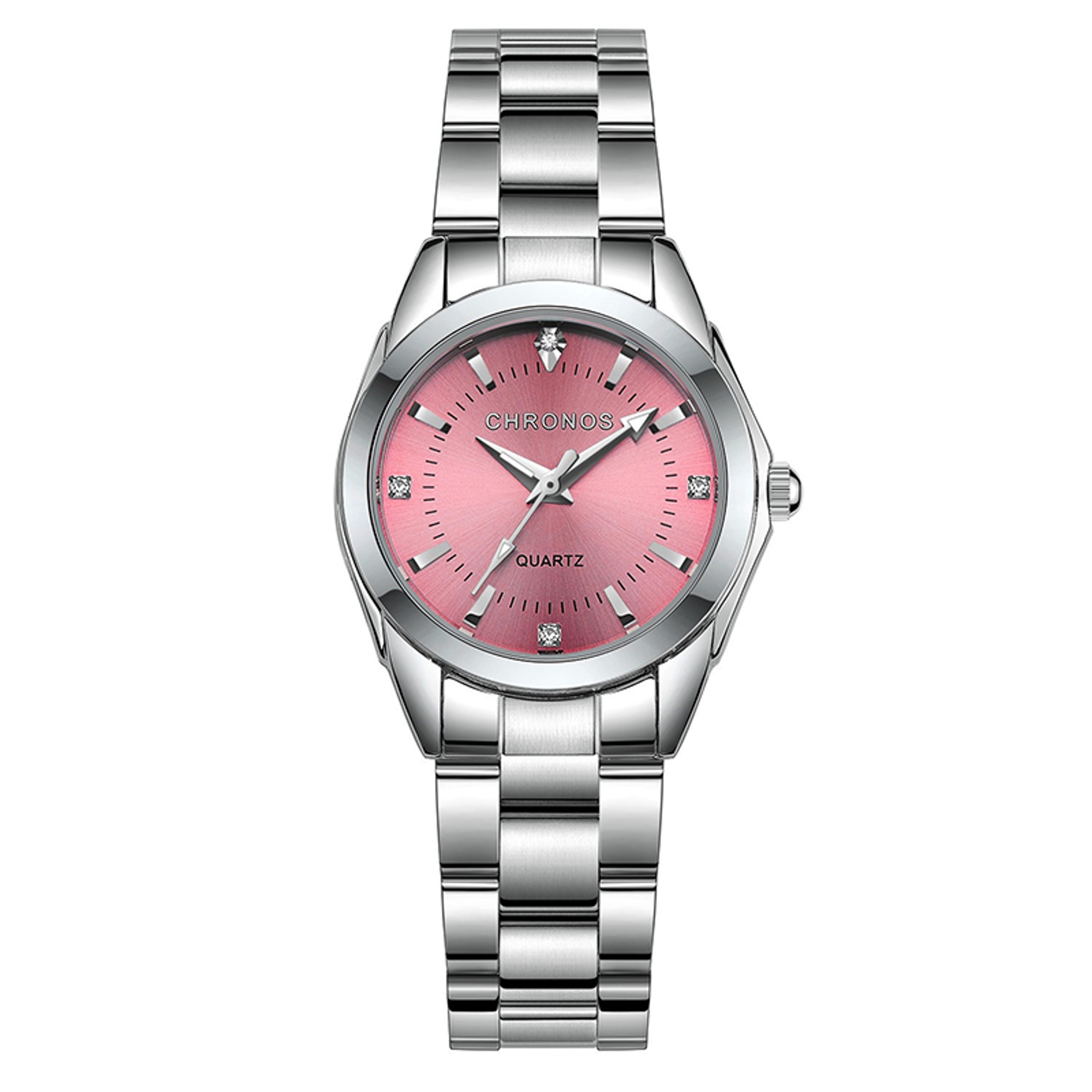 CHRONOS Luxury Ladies Wristwatch Elegant Stainless Steel Quartz Dress Watch 5