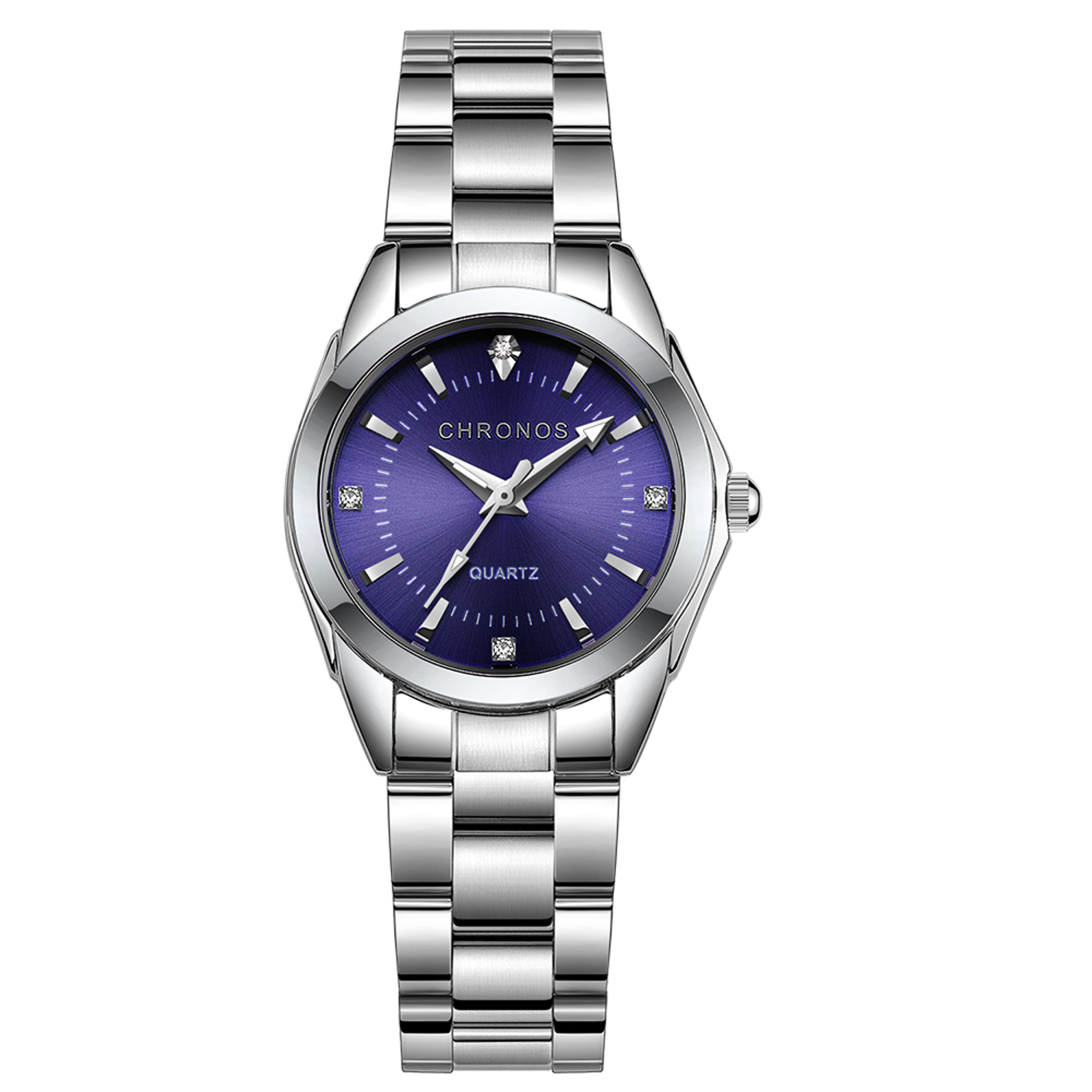 CHRONOS Luxury Ladies Wristwatch Elegant Stainless Steel Quartz Dress Watch 8