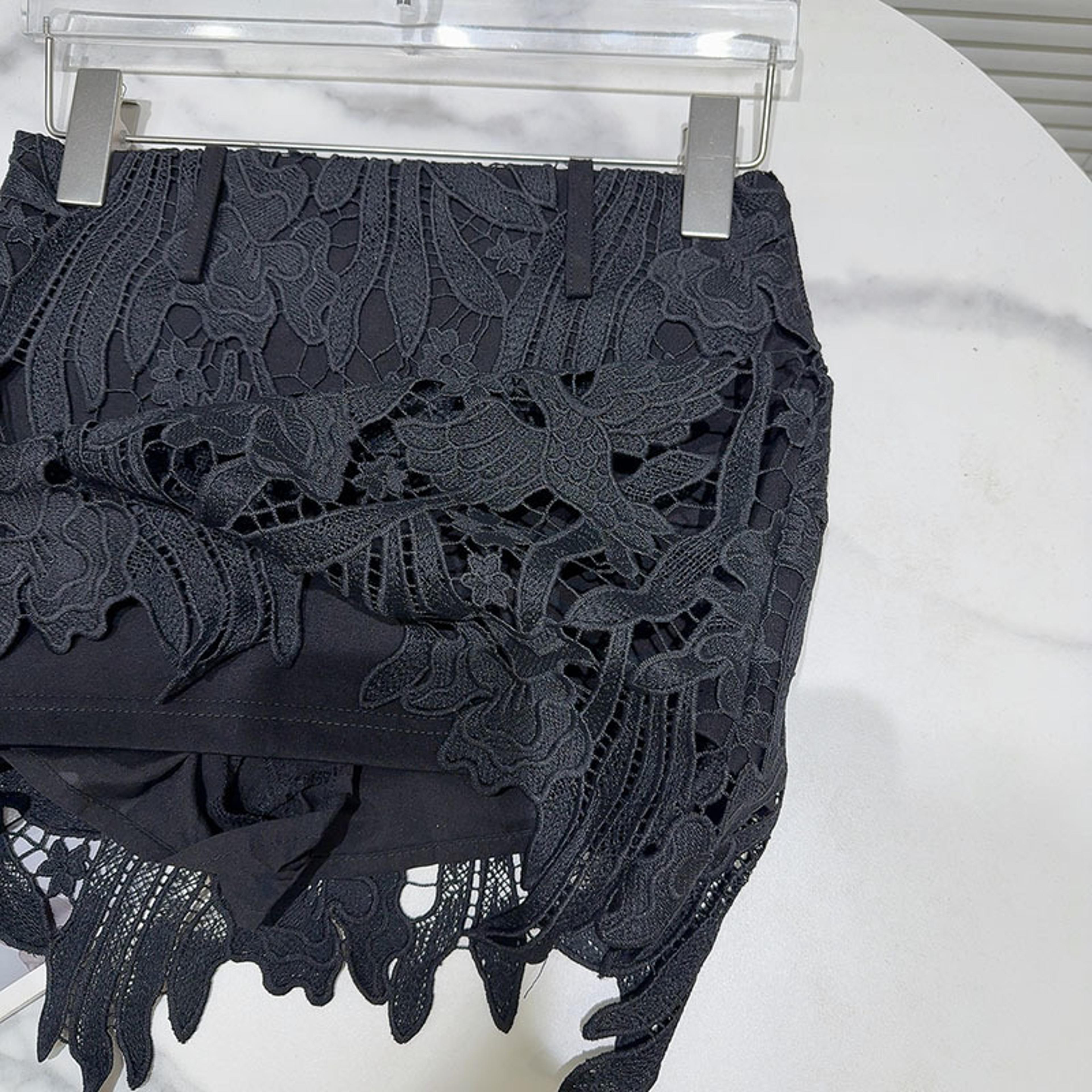 Elegance Hollow Out Lace Mini Skirt Floral A Line Spring Fashion For Women 5