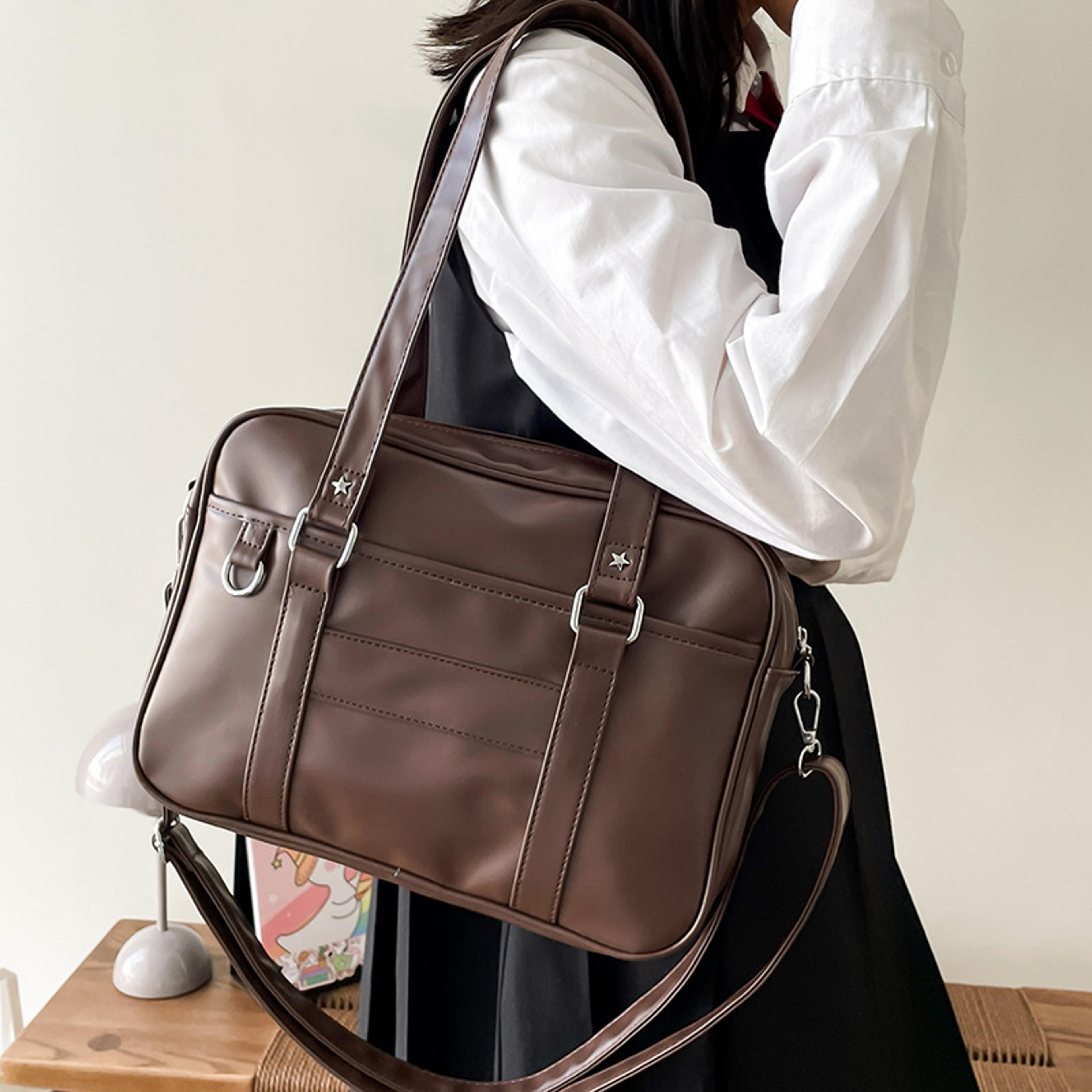 japanese jk uniform shoulder bag classic pu leather itabag crossbody handbag