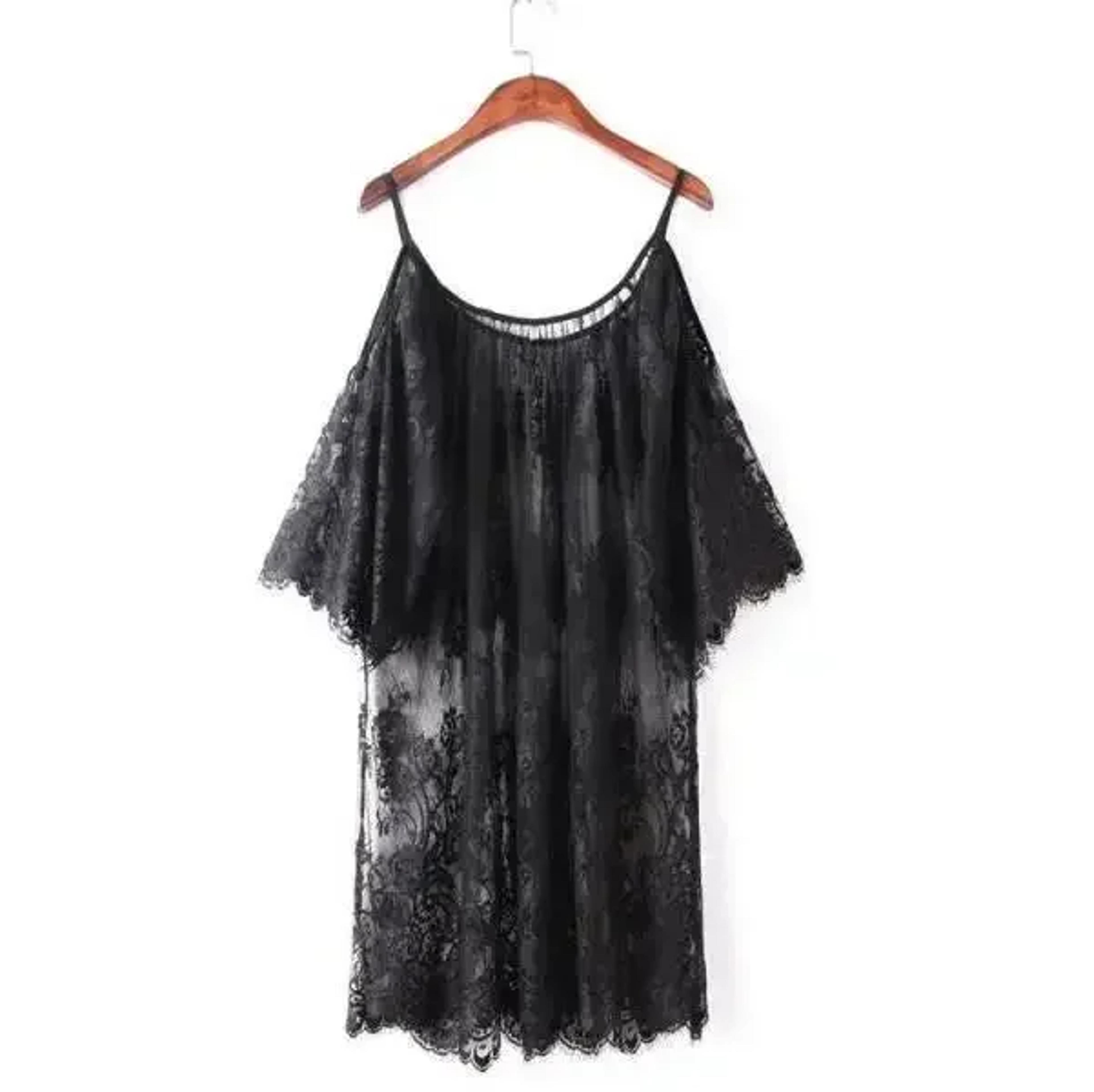 Aura Lace Crochet Beach Cover Up Boho Chic Vacation Outfit 3