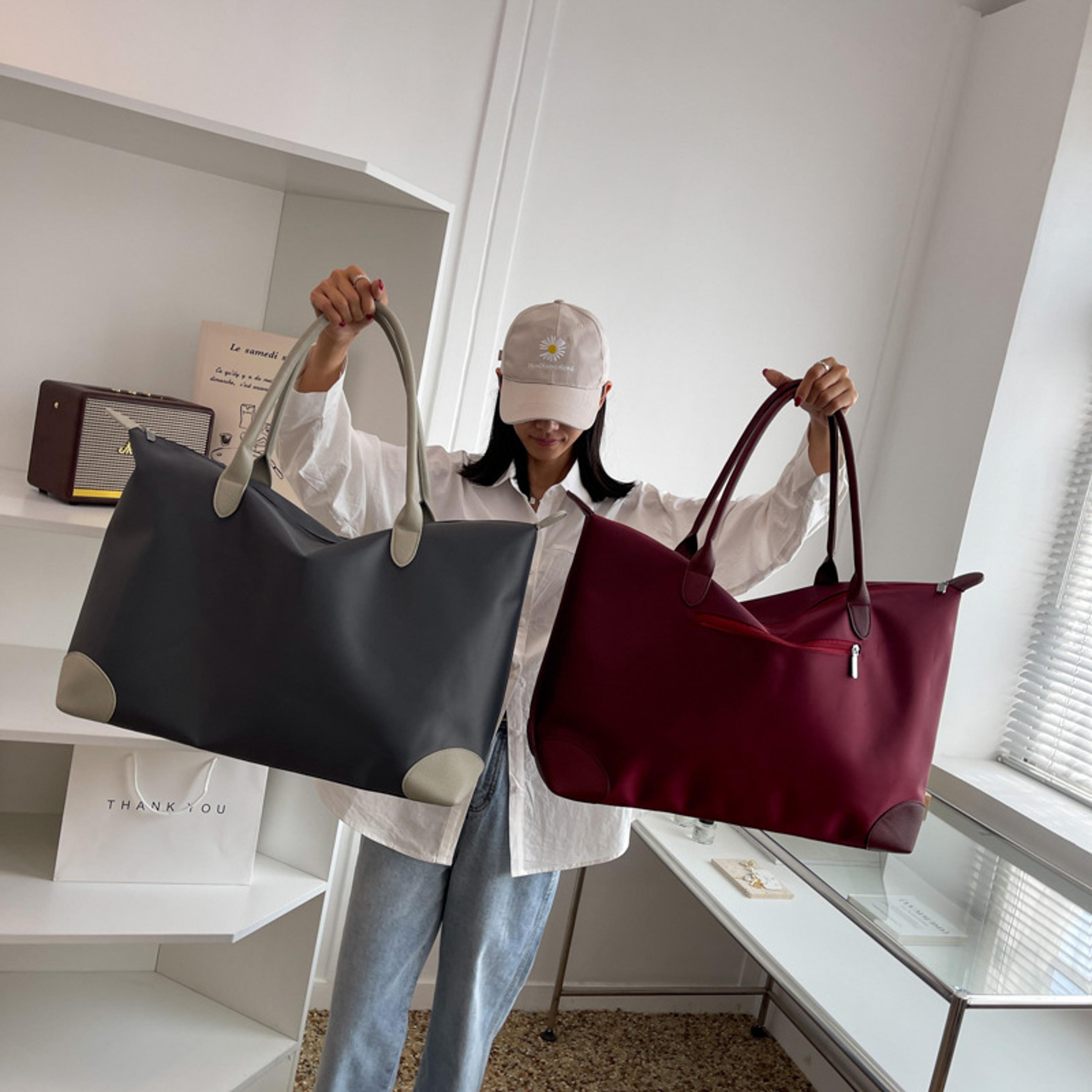 waterproof oxford cloth travel duffle bag large capacity weekend tote for women