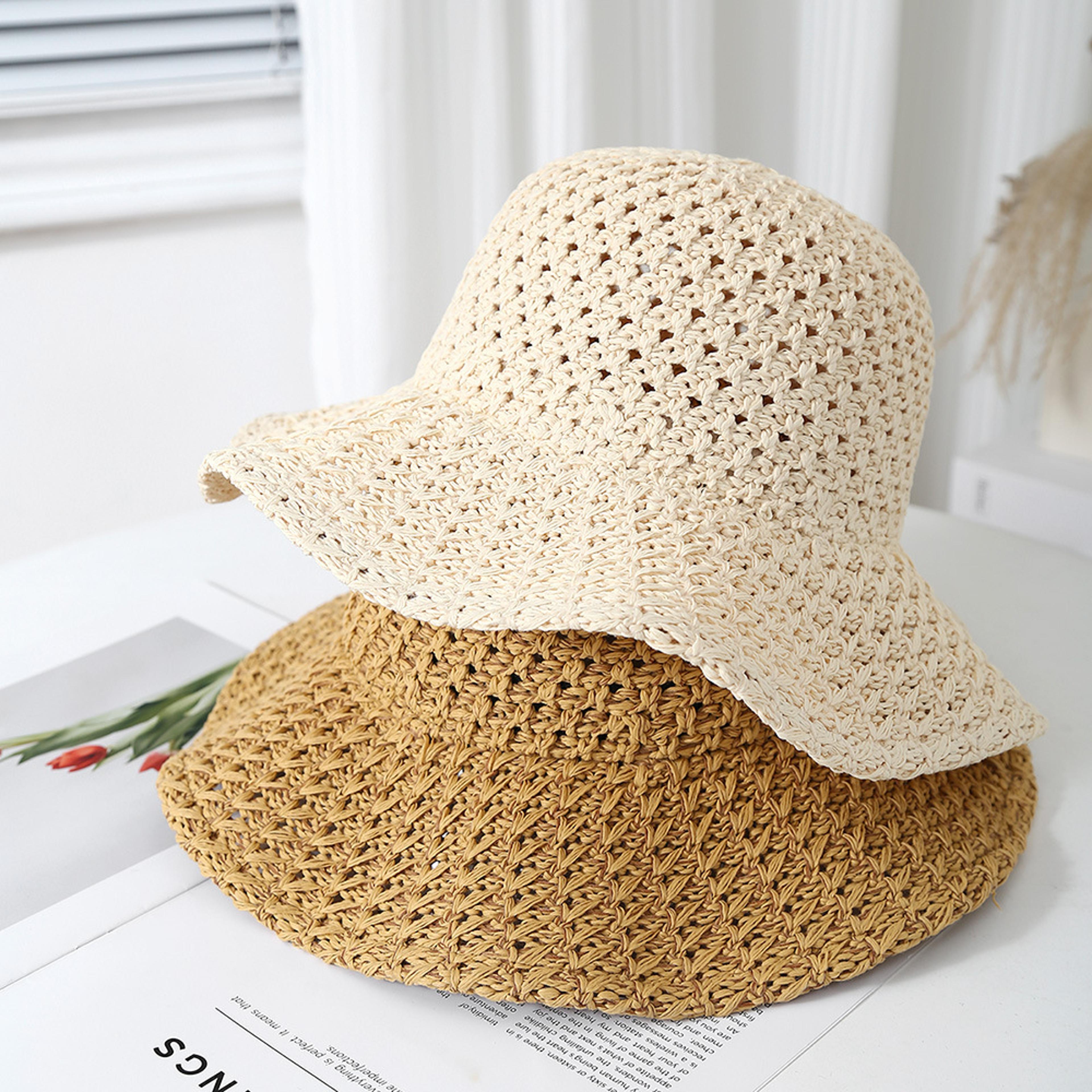 Womens Wide Brim Sun Hat Foldable Breathable Fisherman Cap For Beach Travel 1