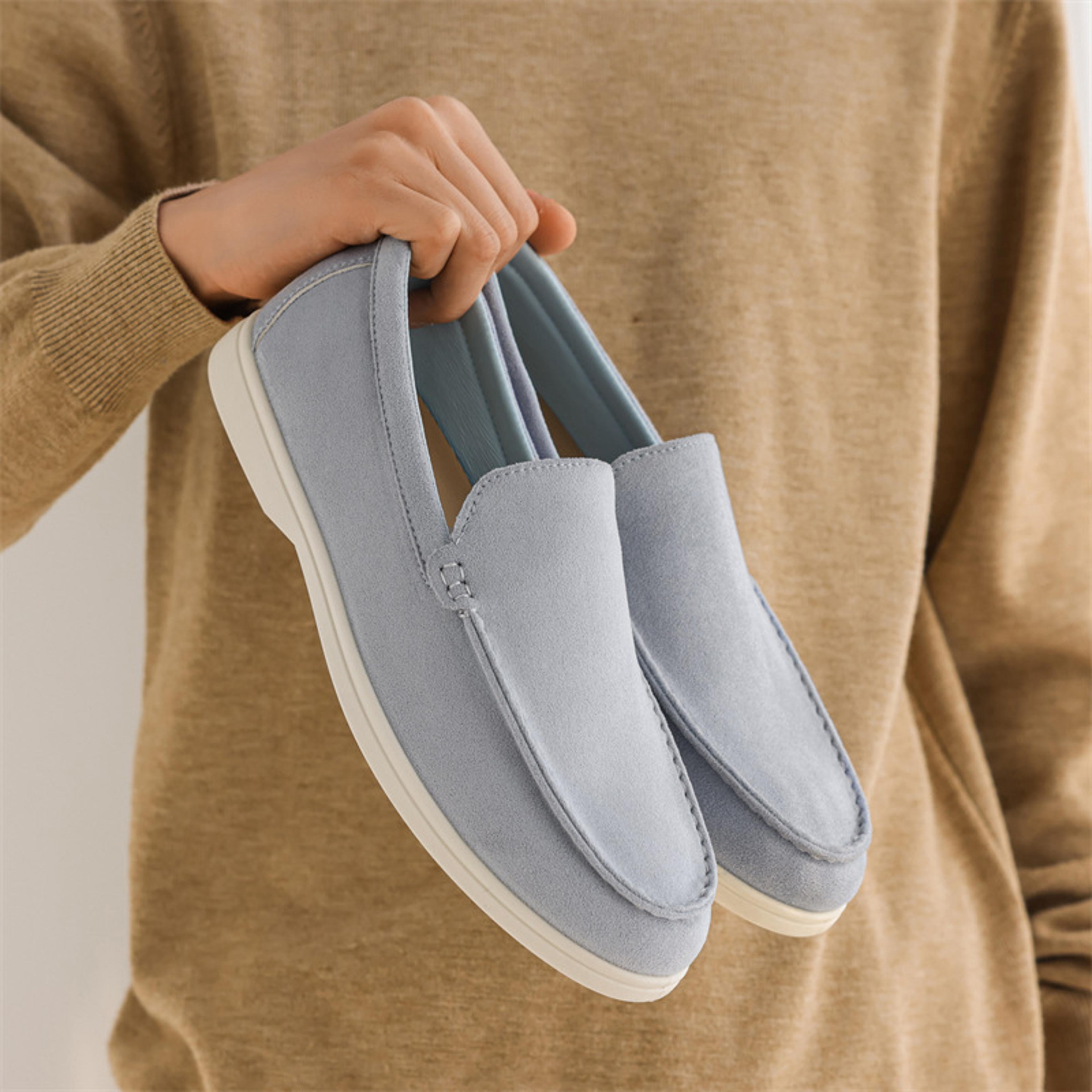 Premium Suede Leather Loafers Lightweight SlipOn Driving Shoes For Men 5