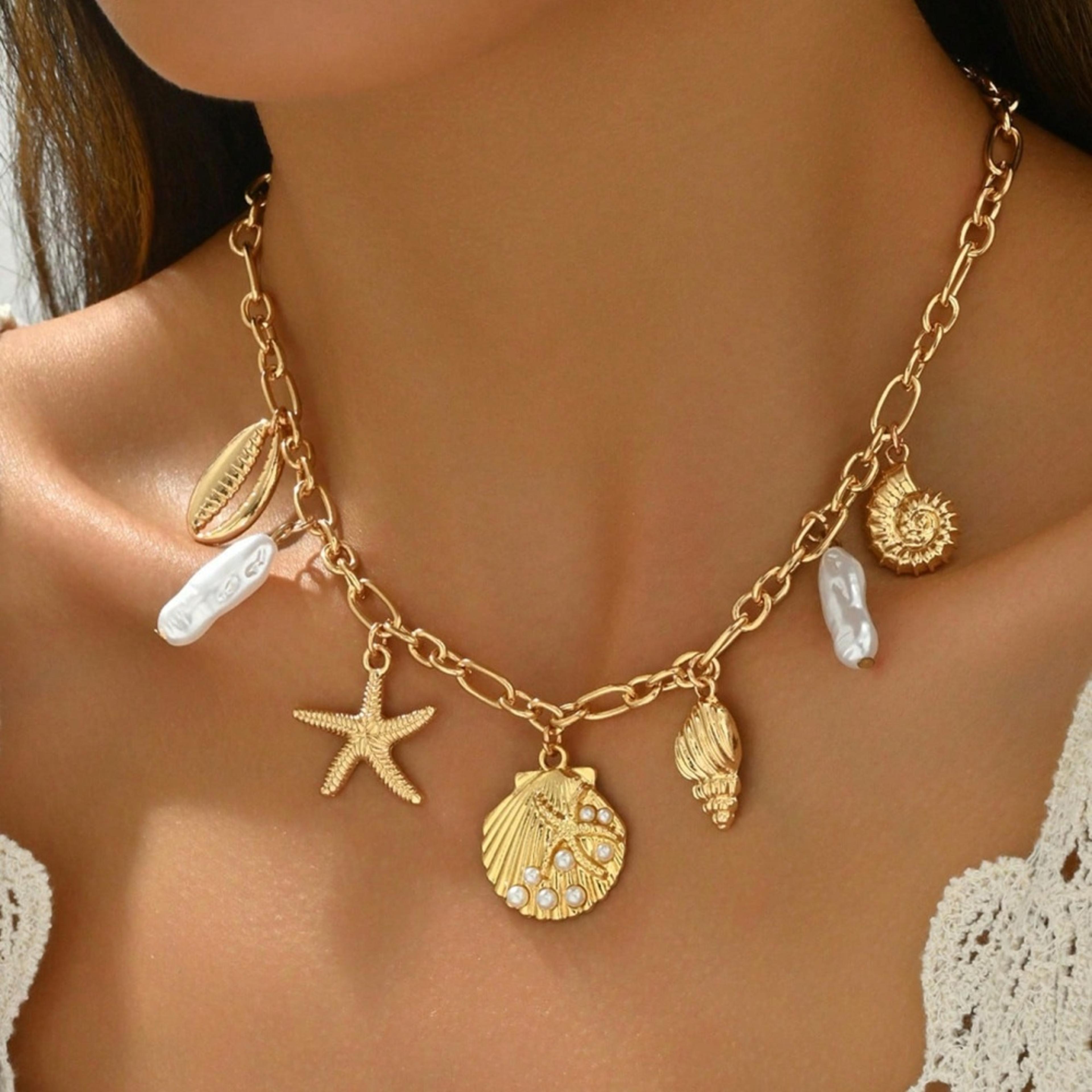 Bohemian Multilayer Beaded Pendant Necklace 4