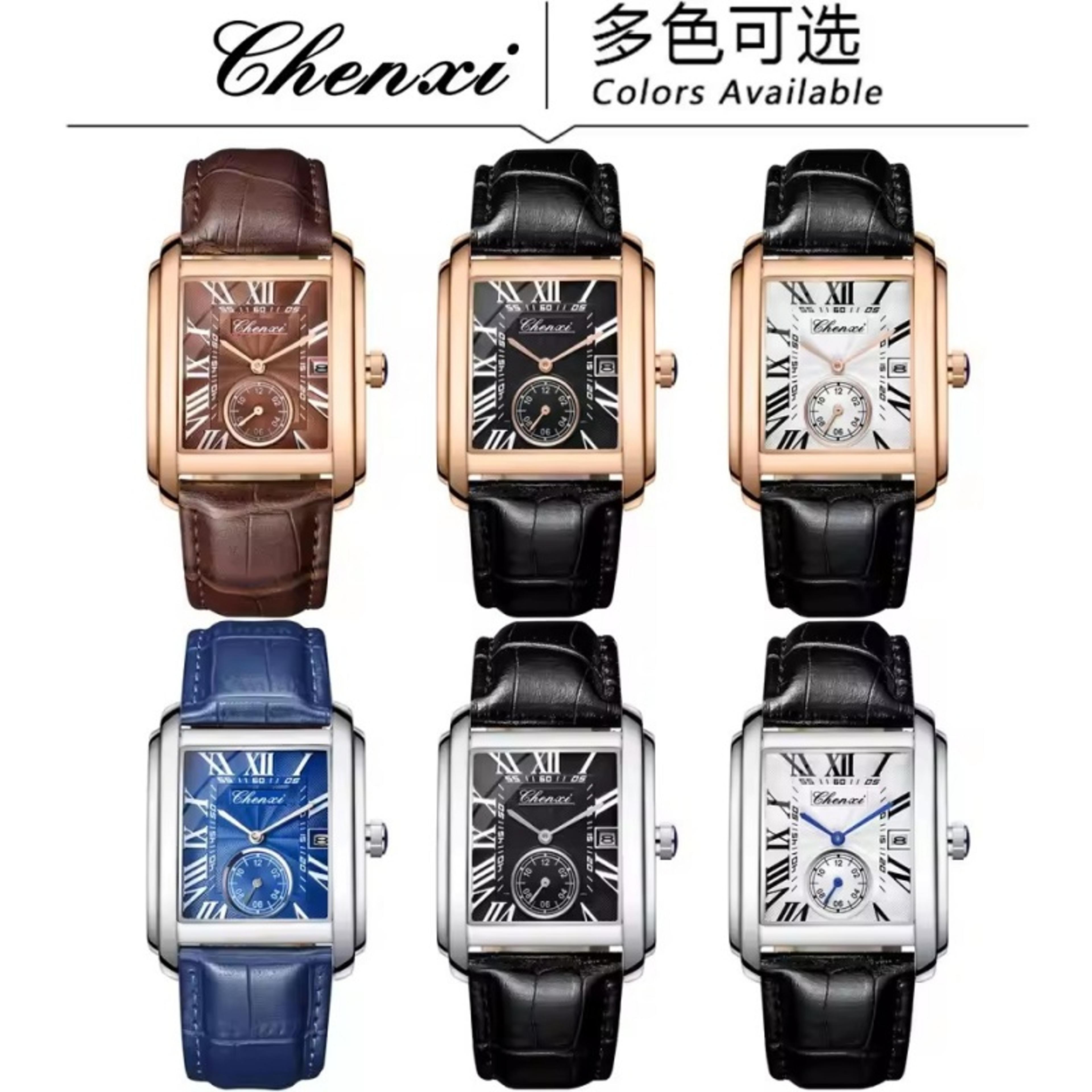 Elite Business Quartz Watch With Leather Strap And Calendar 5