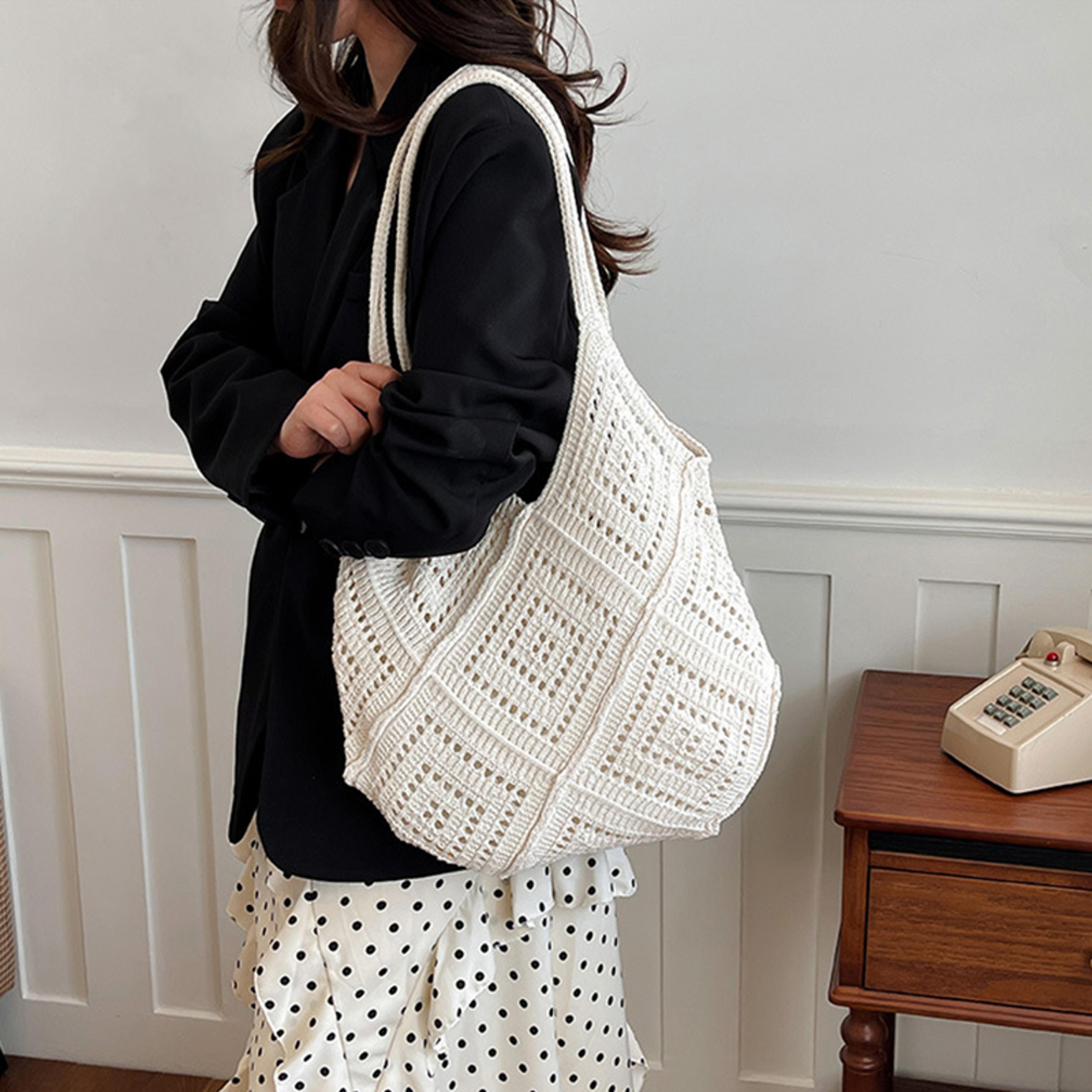 Yarn Hollow Out Large Capacity Summer Shoulder Bag 5