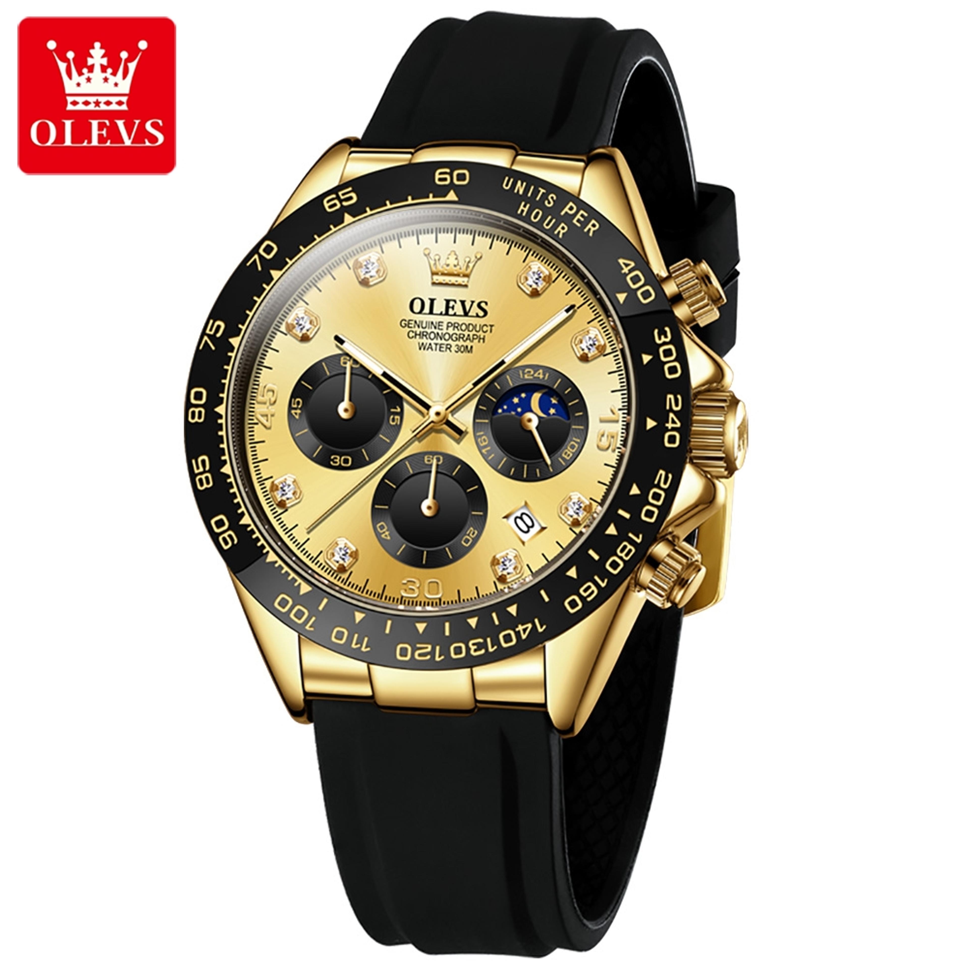 OLEVS Luxury Men Quartz Watch Waterproof Sports Calendar Wristwatch 7