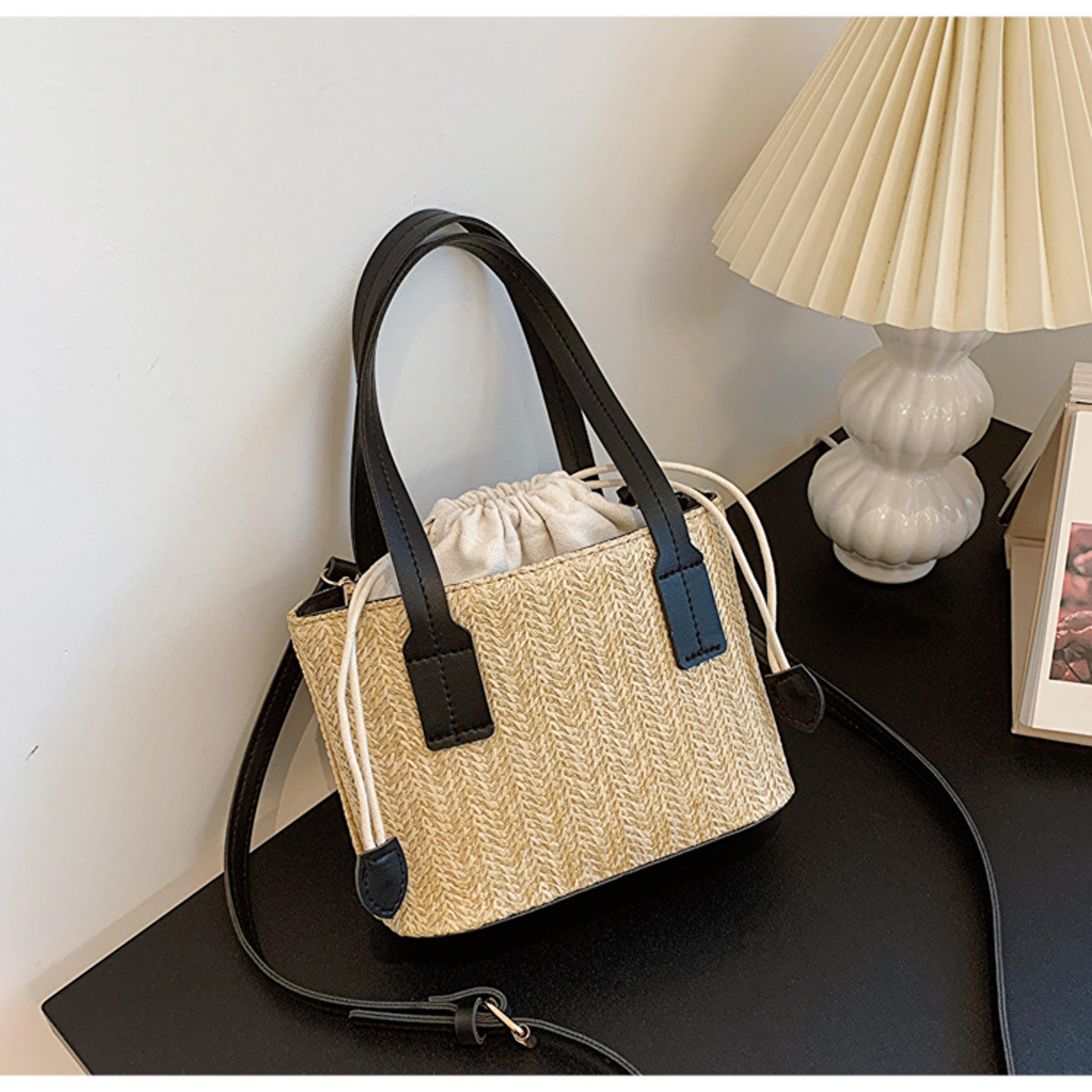 Natural Straw Woven Tote Bag 7