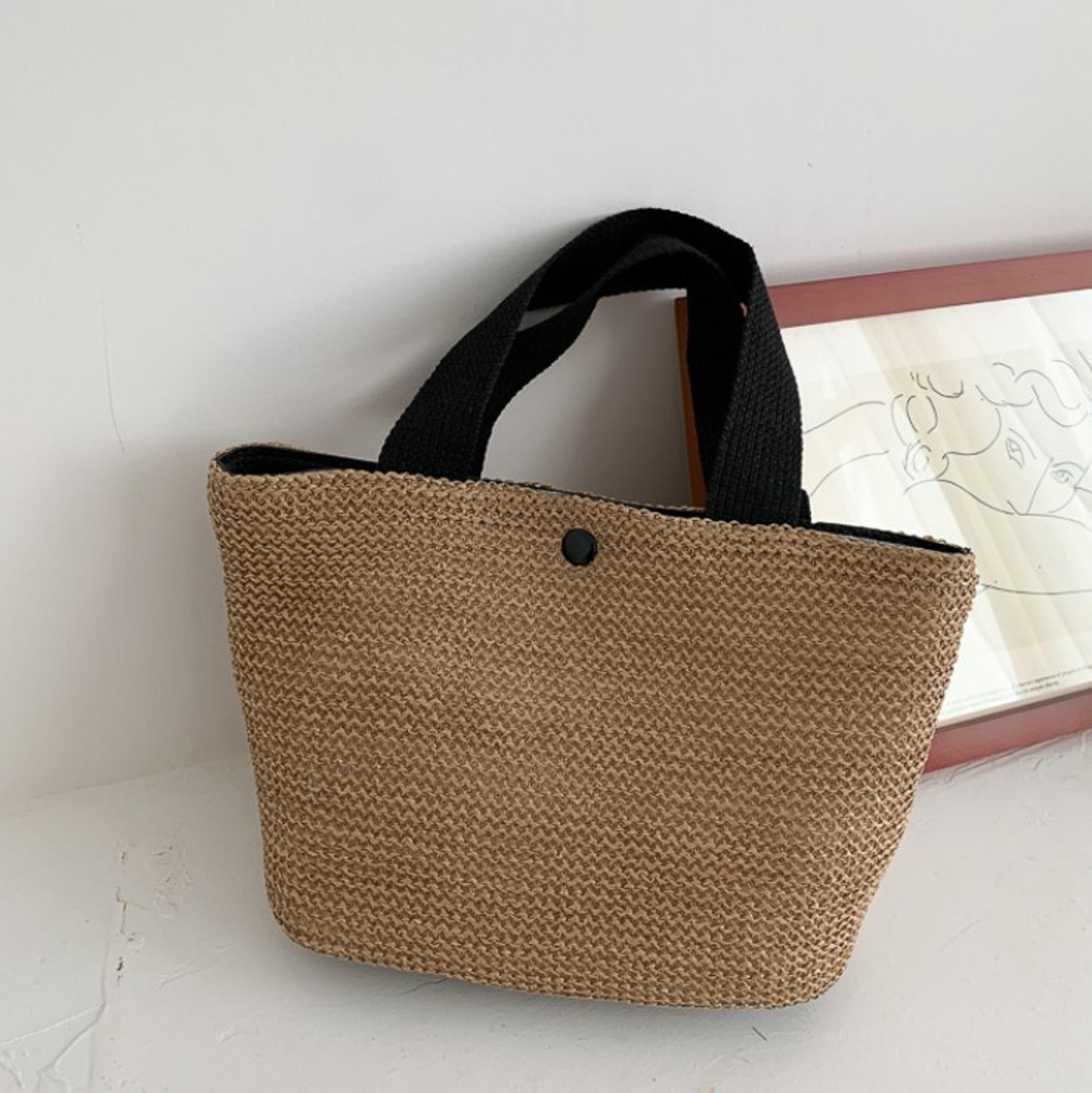 Vintage Woven Straw Beach Vacation Handbag 4