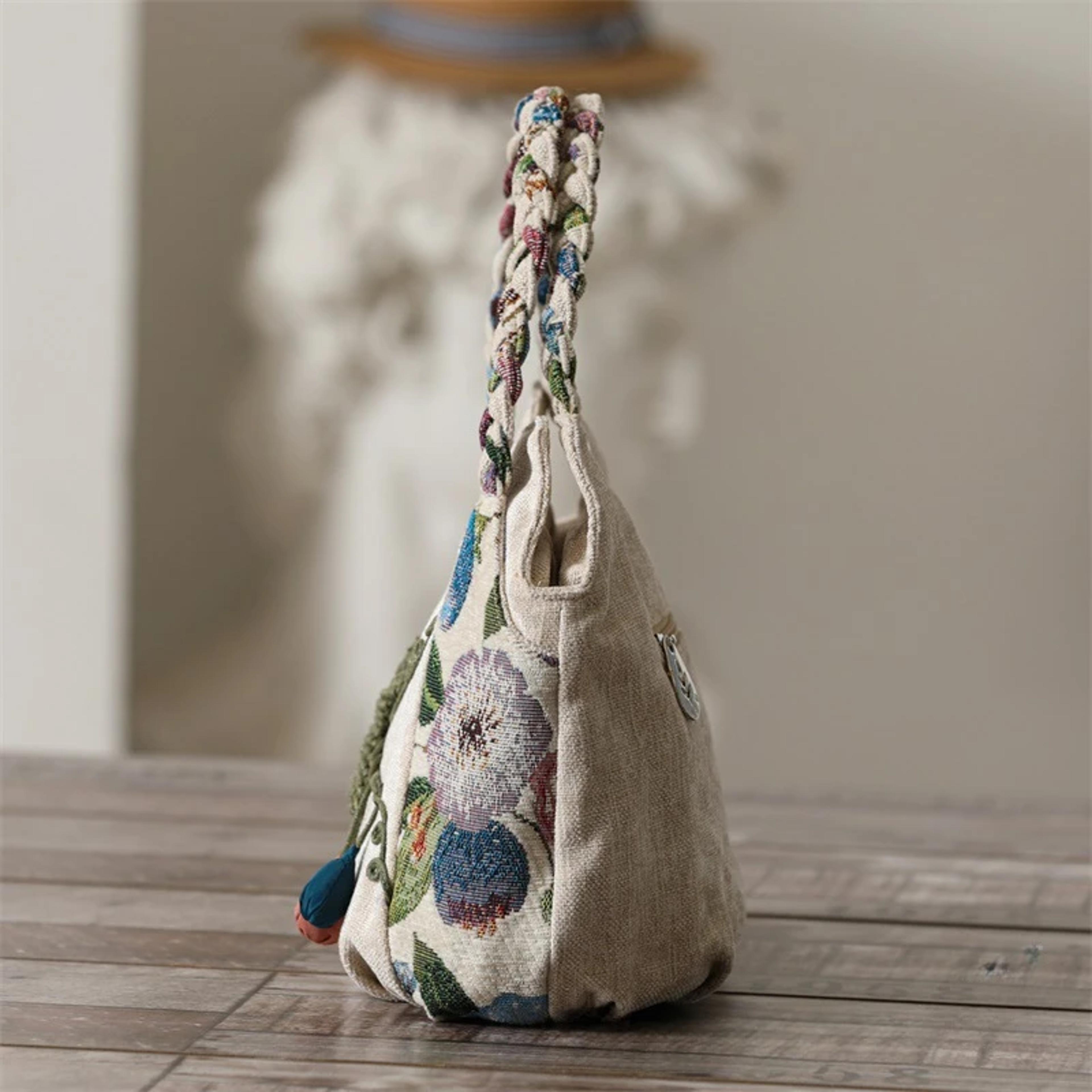 Ethnic Style Canvas Handbag With Embroidery 3