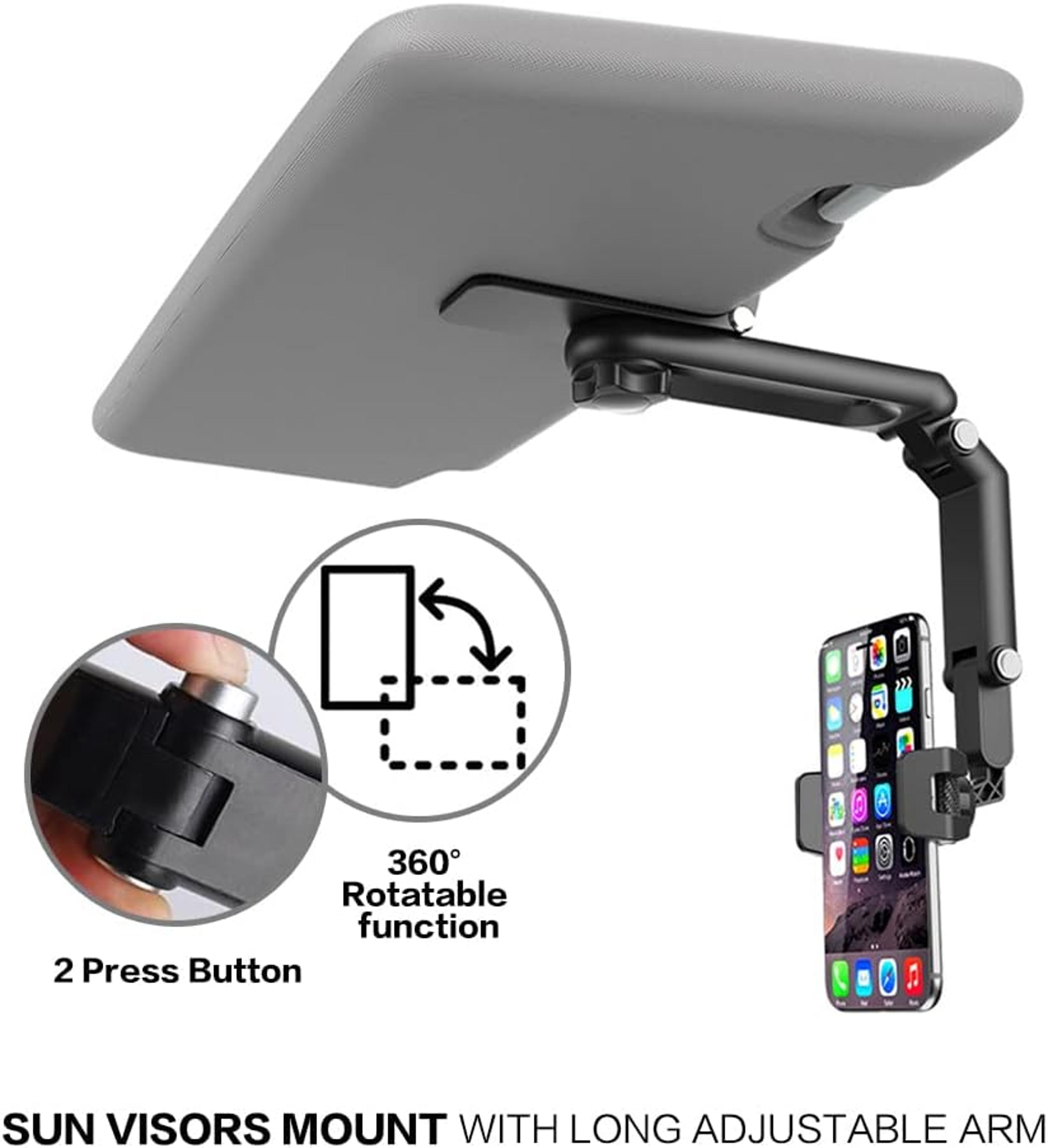 Multifunctional Rotating Sun Visor Phone Holder For Car Sun Visor Cell Phone Holder For IPhone Sams 1