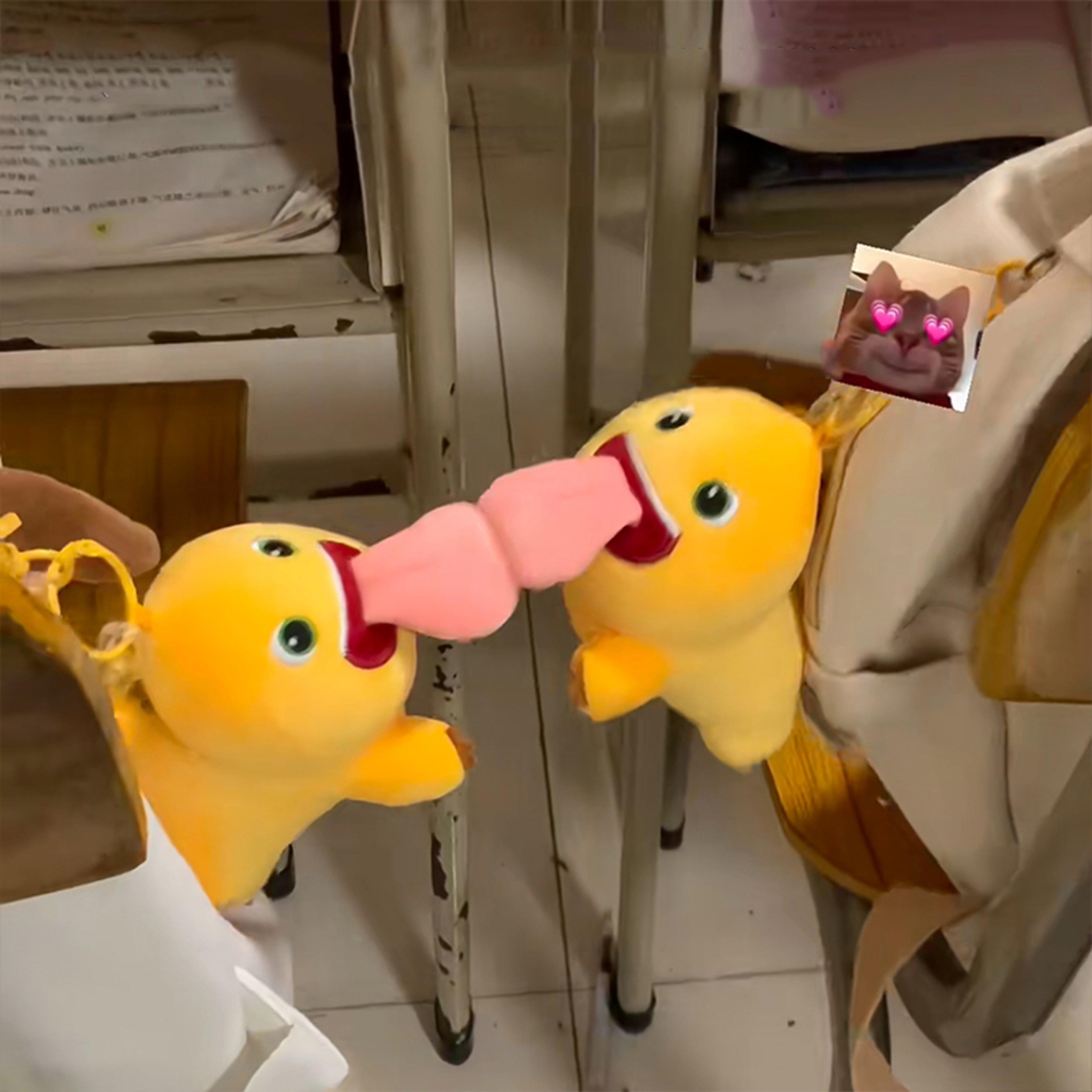 Magnetic Suction Plush Dinosaur Toys Big Tongue Fun Pendant Cute Key Bag Plush Doll For Children  G 1