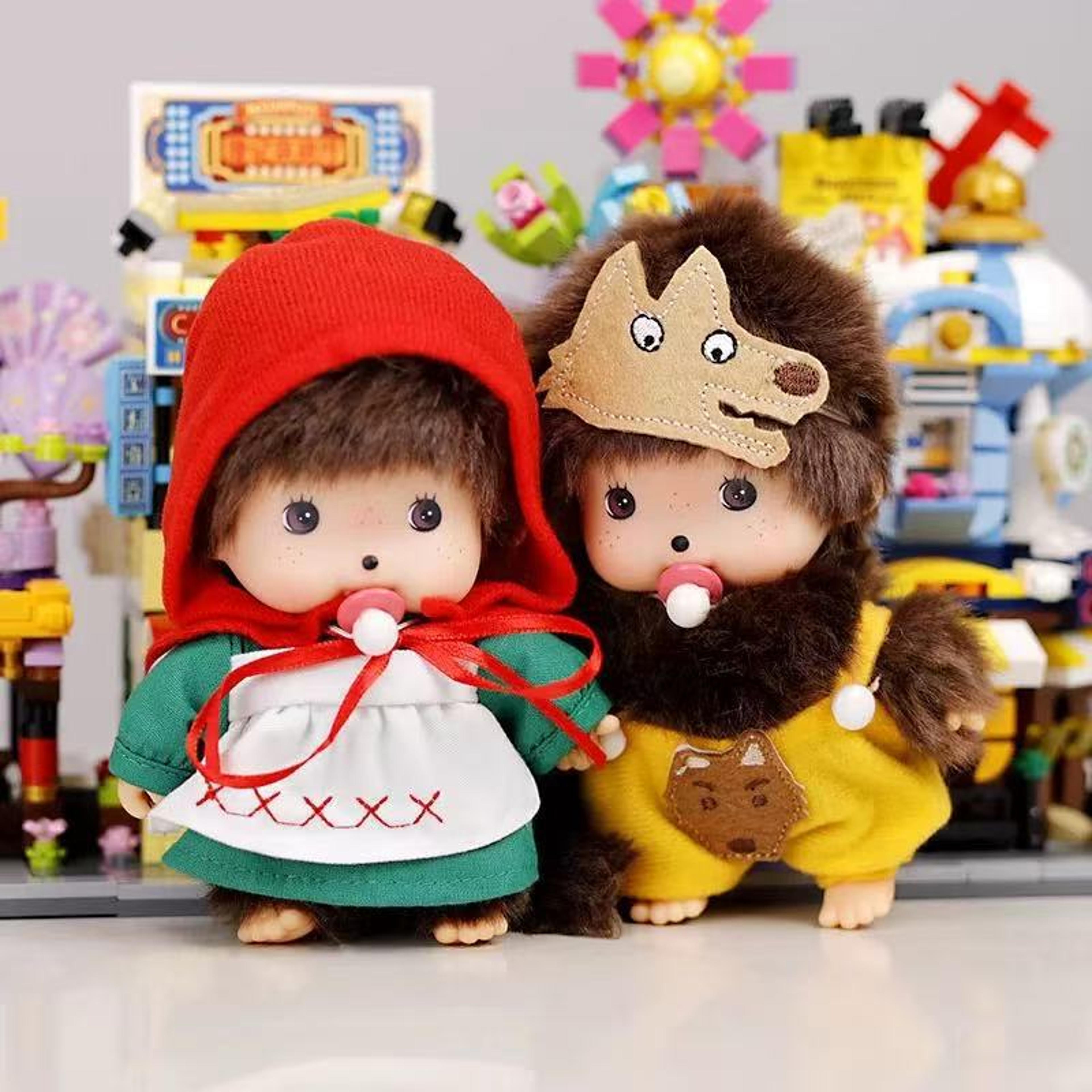 Cute Toy Transformed Doll PP Cotton Medal Monkey Girl Bag Pendant Christmas Birthday Gift 0