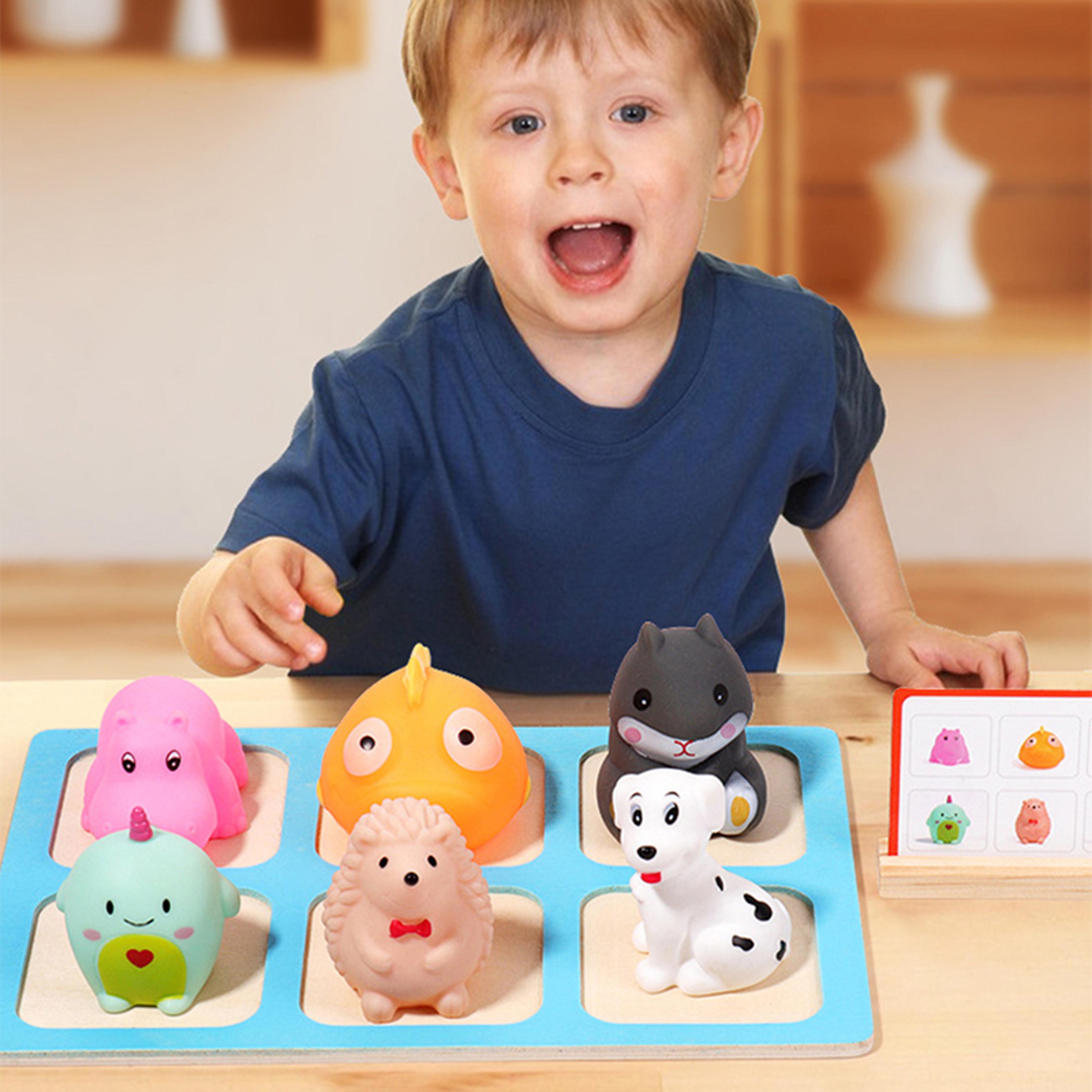 Educational Sensory Sets For Kids Montessori Games Animal Matching Spatial Cartoon Thinking Interac 0