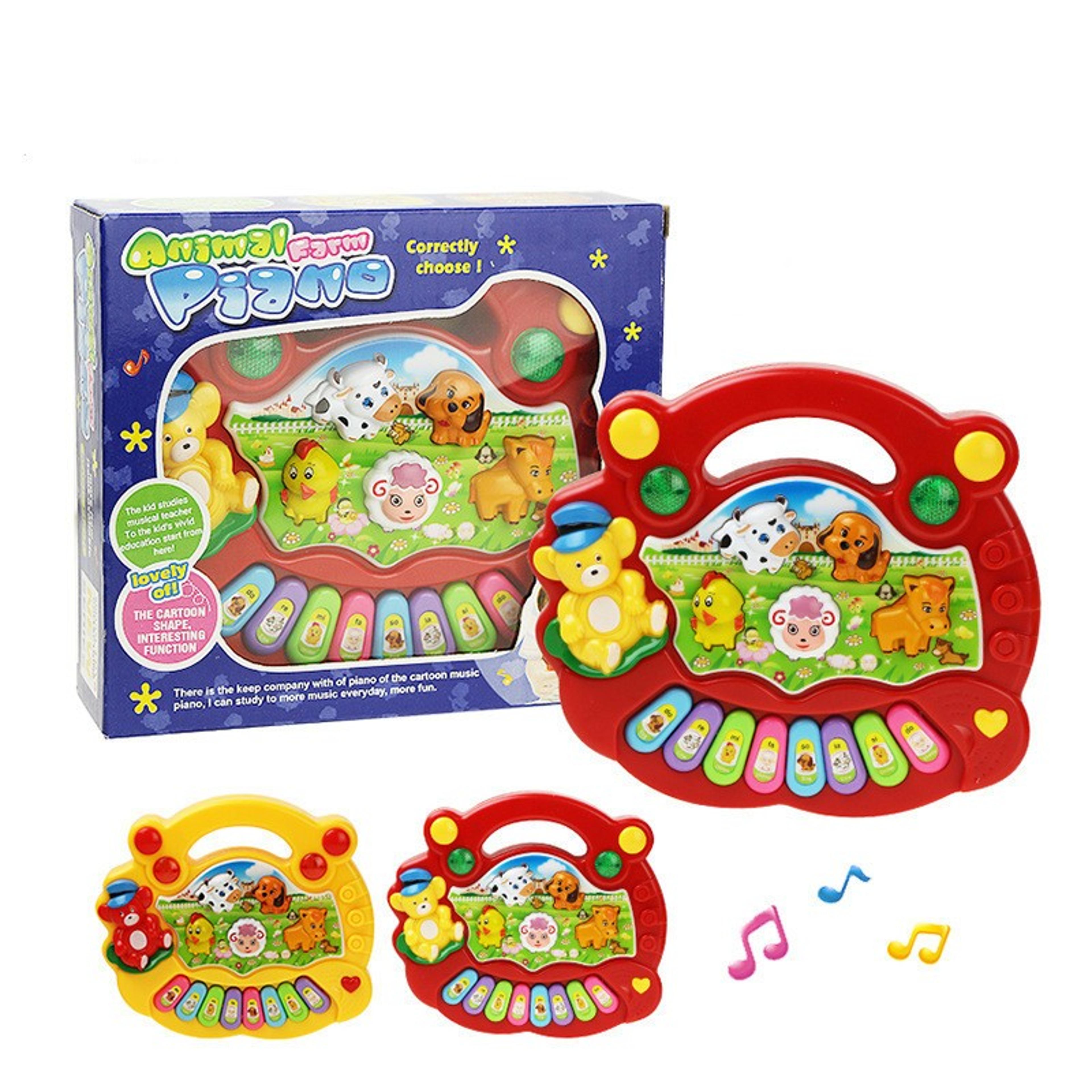 Multifunctional Kid Cartoon Animals Keyboard With Lighting And Music Educational Toy For Toddlers 0