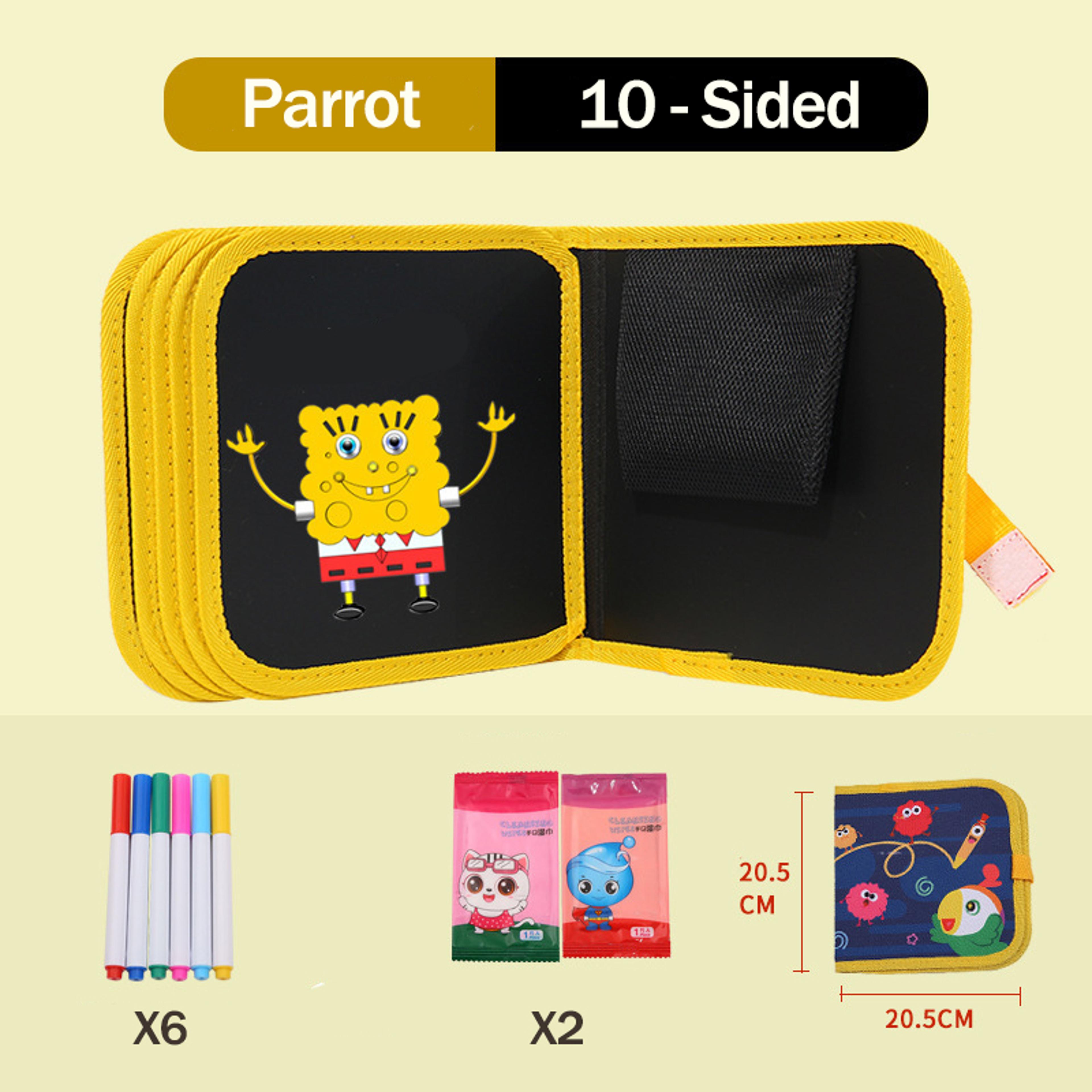 Portable Kids Cartoon Drawing Board Magic Blackboard Coloring Pen Reusable Paint Book Set For Early 7