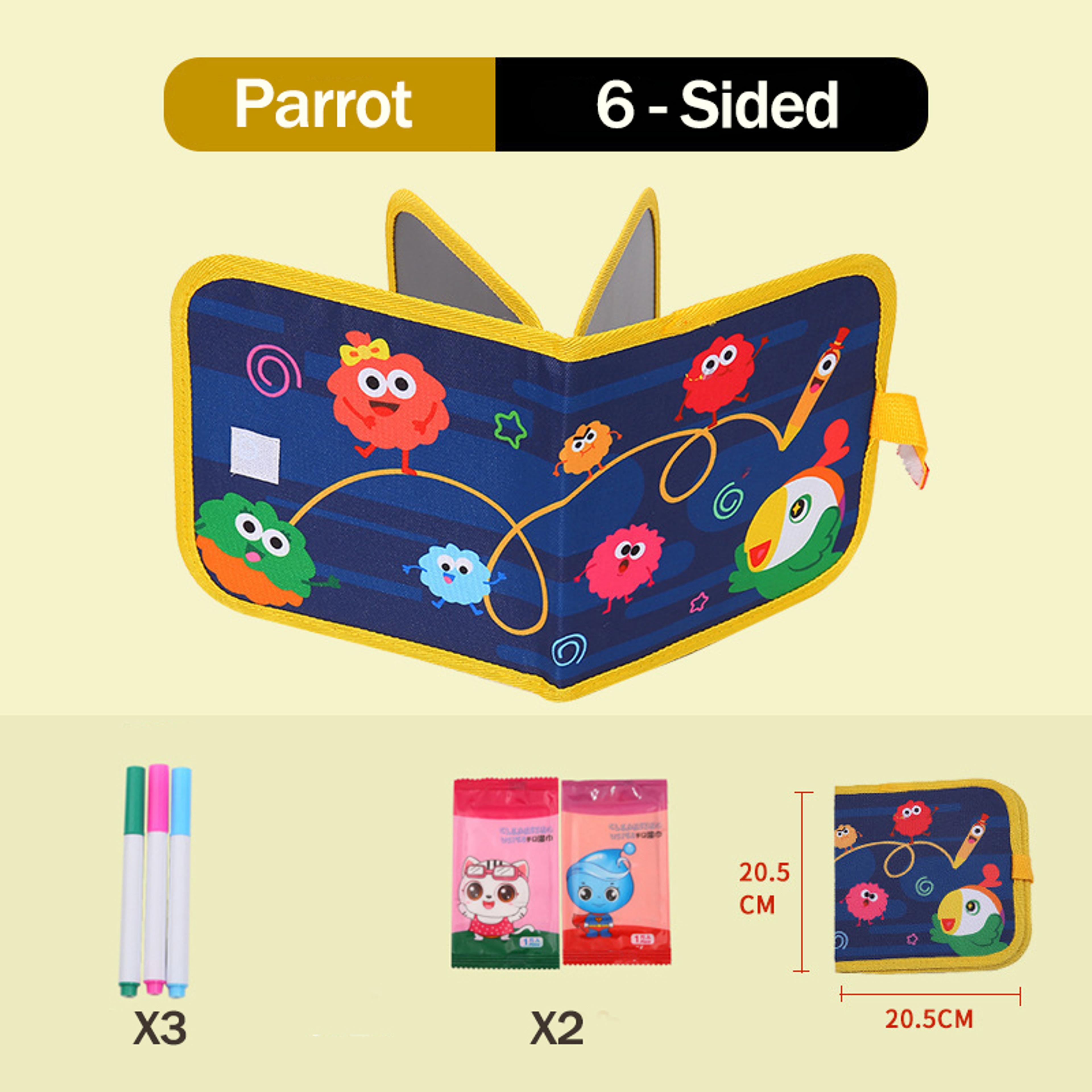 Portable Kids Cartoon Drawing Board Magic Blackboard Coloring Pen Reusable Paint Book Set For Early 12