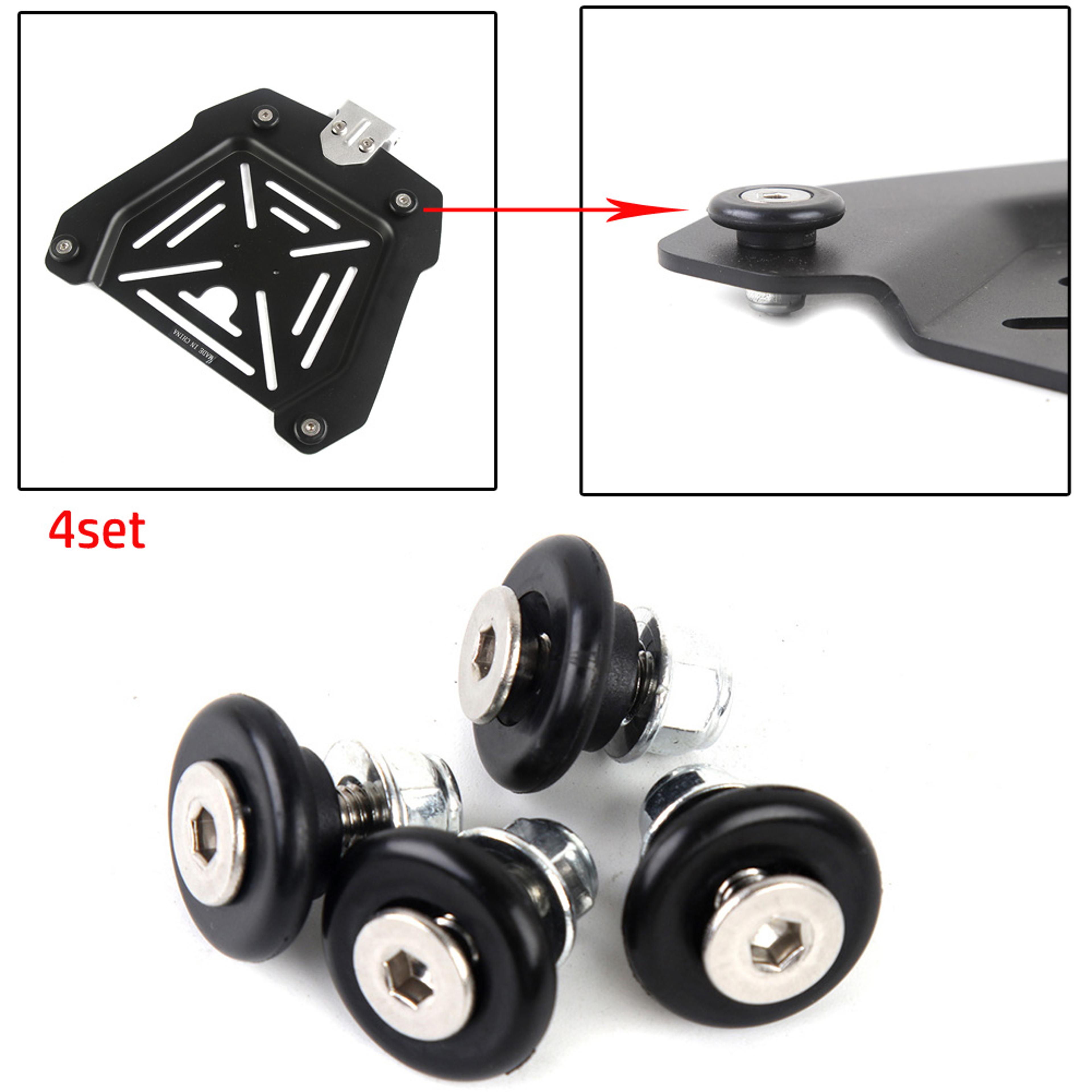 Black Top Universal Motorcycle Rear Luggage Case Bushing Pad Storage Box Buckle Spacers Accessory 1