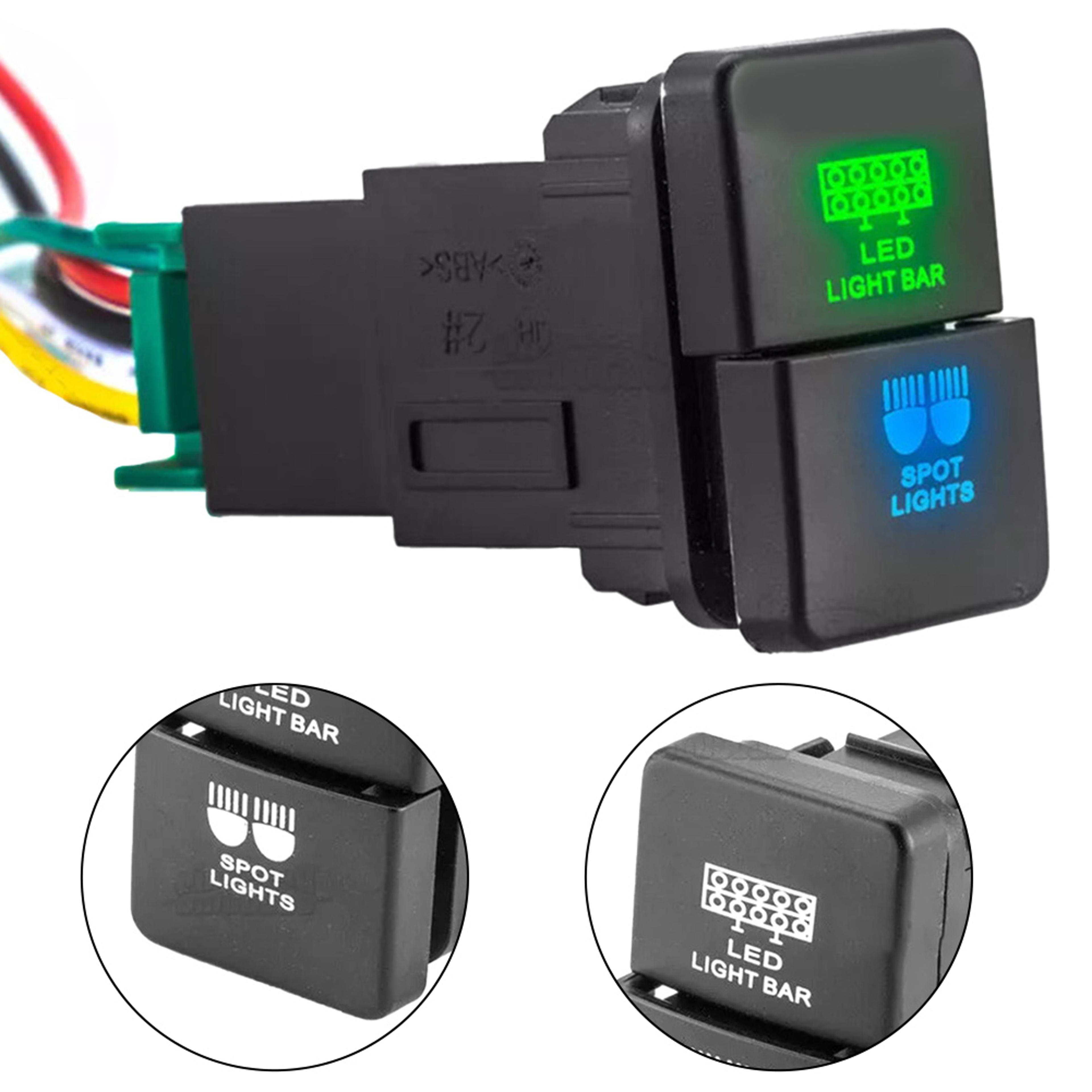 toyota tacoma automotive fog light switch wiring harness dual push button led light bar