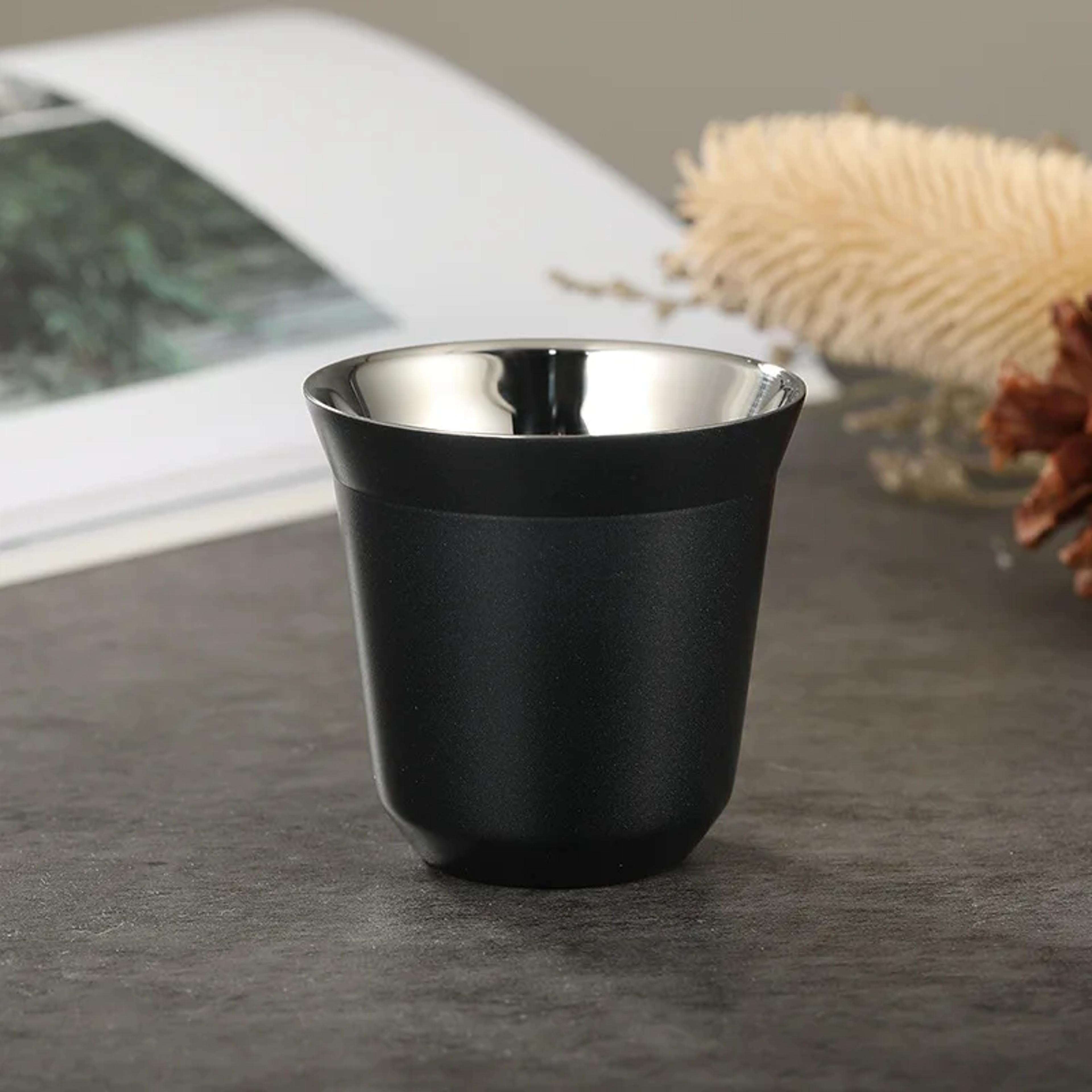 High Quality Stainless Steel Double Wall JUSTINLAU Mini Coffee Cups Portable Heatinsulating Drink C 2