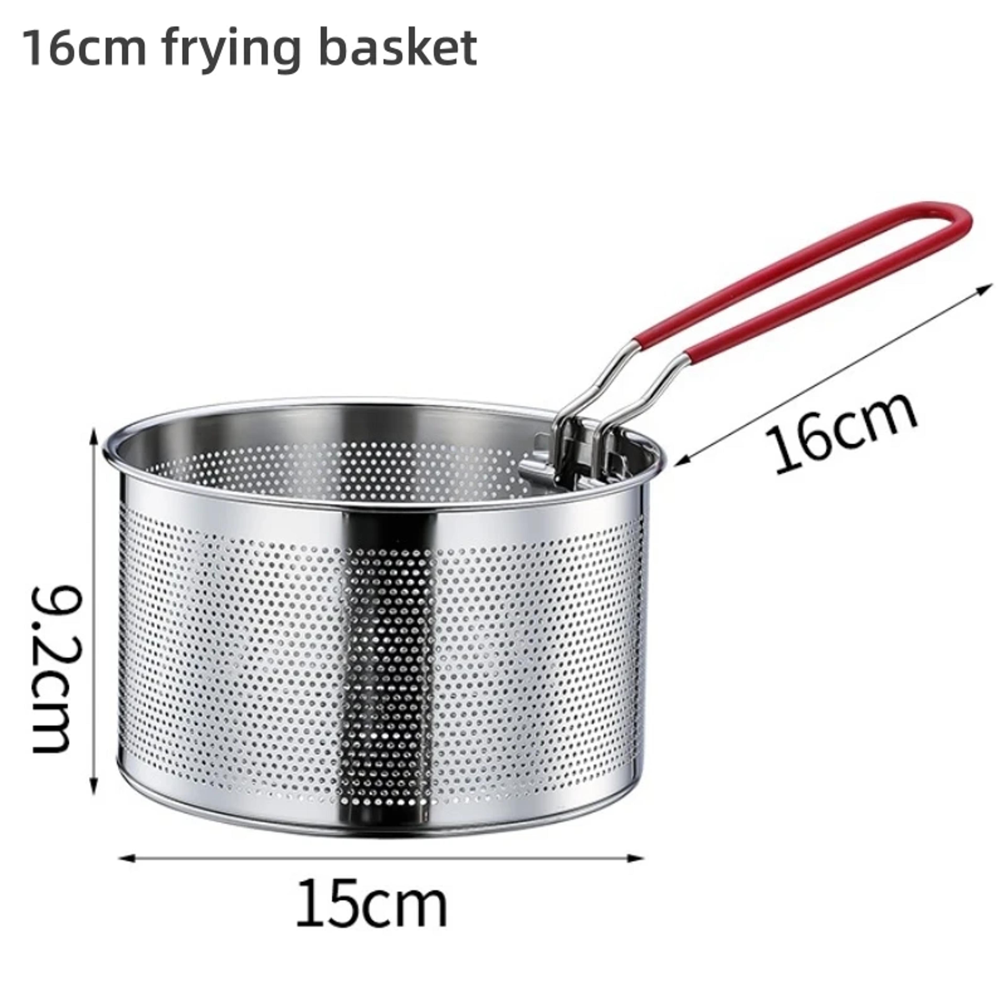 Kitchen Fry Basket Stainless Steel Fried Mesh Strainer Oil Pan Colander Noodle Spoon For French Fri 4