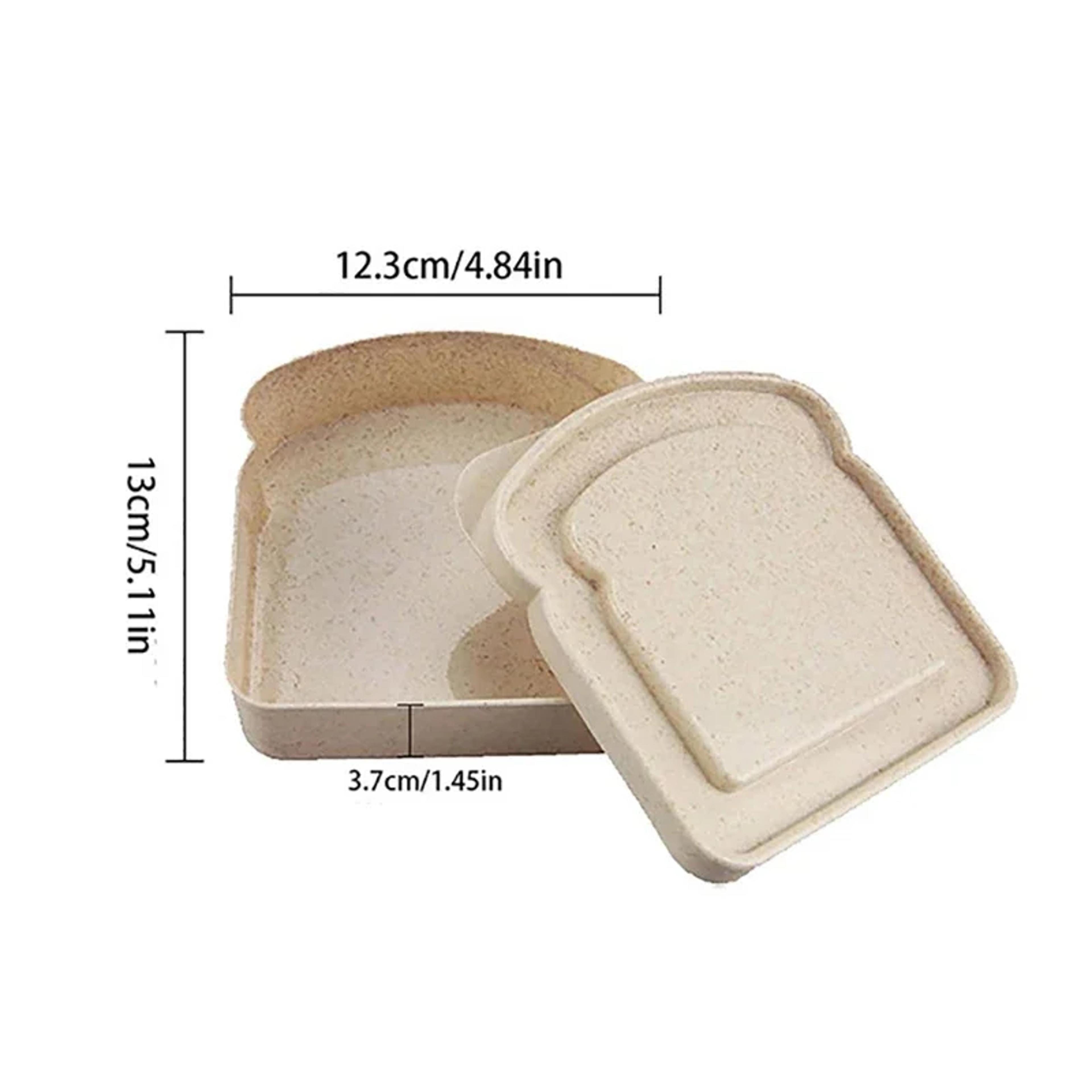 Reusable Toast Shaped Bento Box With Lid Sandwich Storage For Office Kitchen Picnic And School Use 3